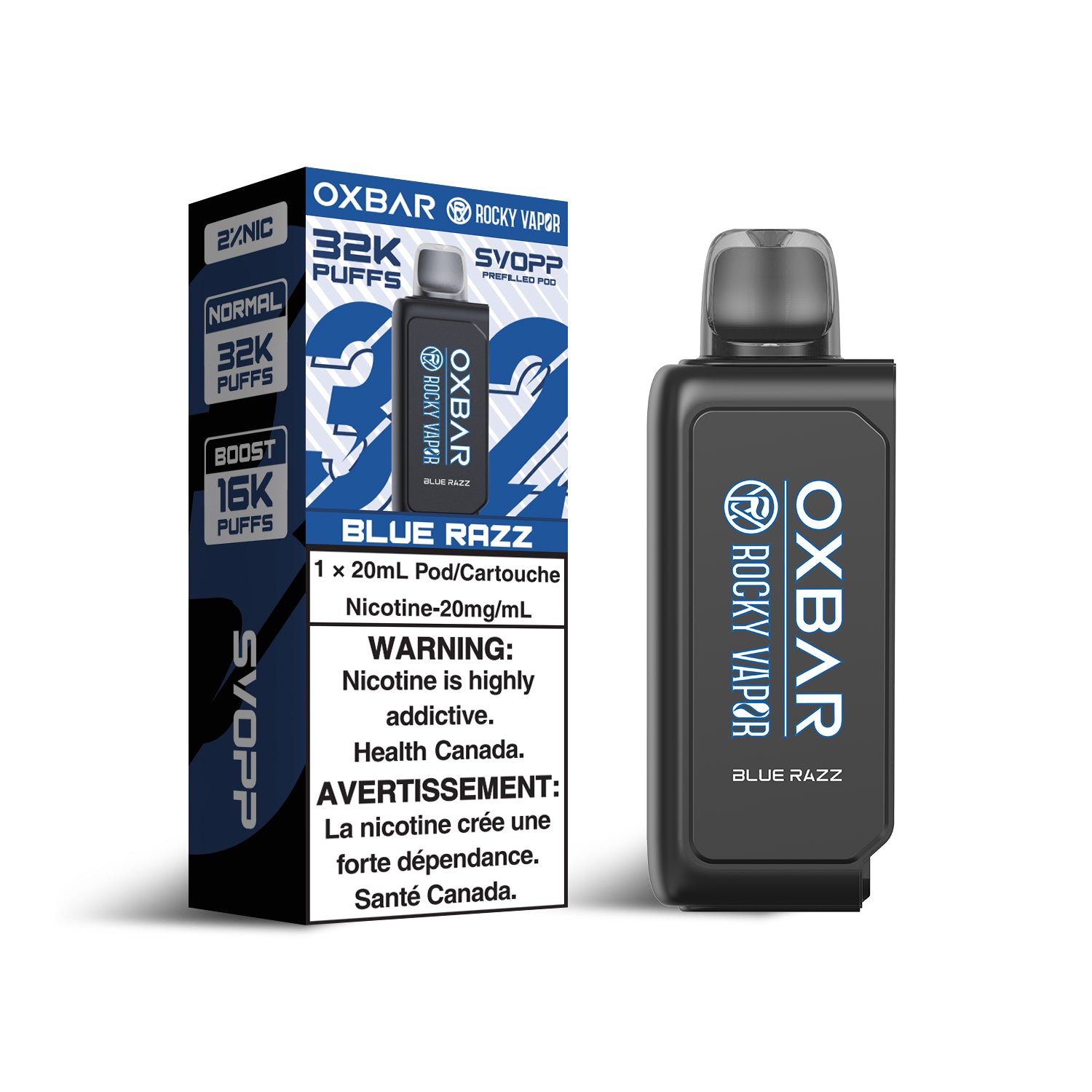BLUE RAZZ - OXBAR SVOPP 32K POD SYSTEM (SVOPP DEVICE REQUIRED)