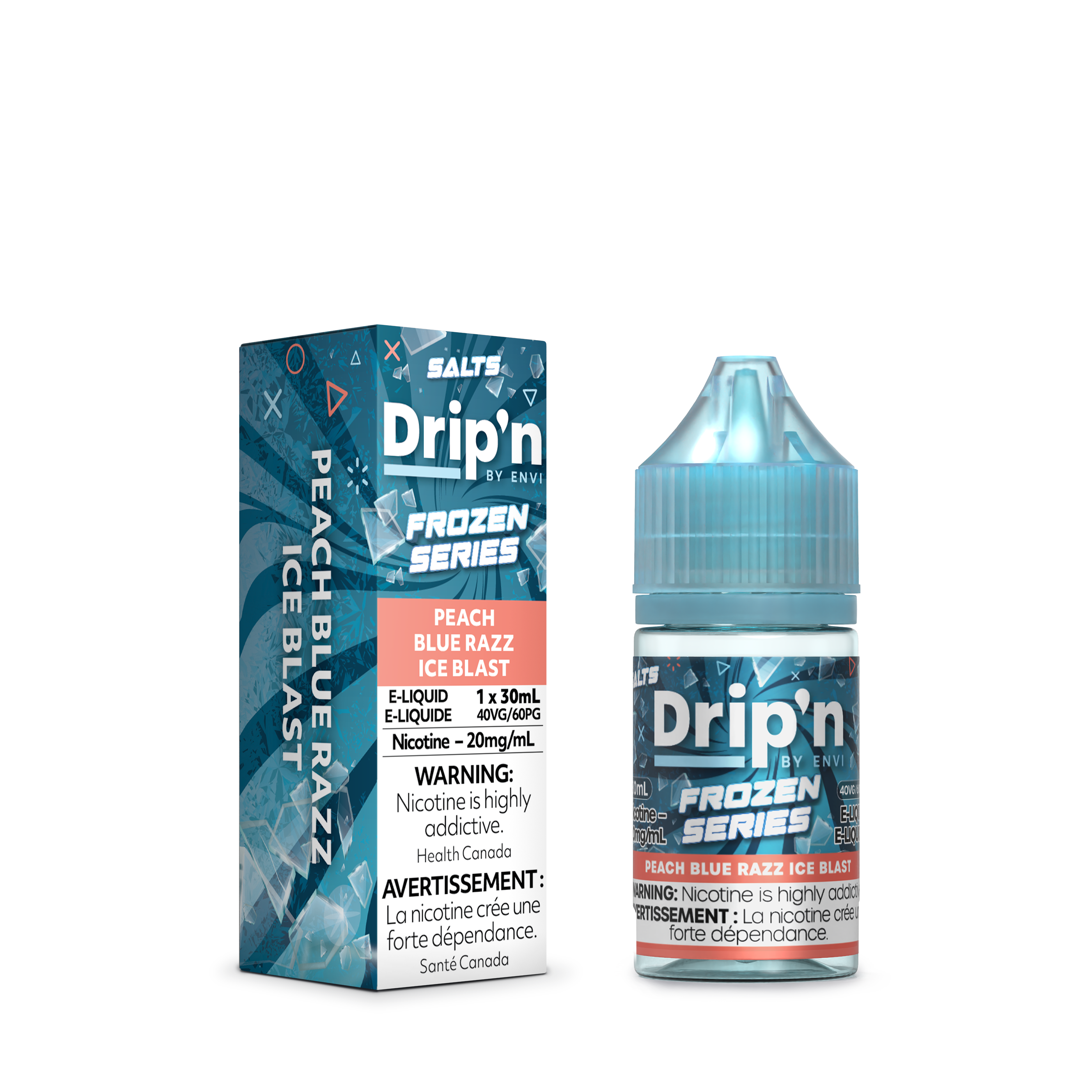 PEACH BLUE RAZZ ICE BLAST - DRIP'N BY ENVI E-LIQUID (30mL)