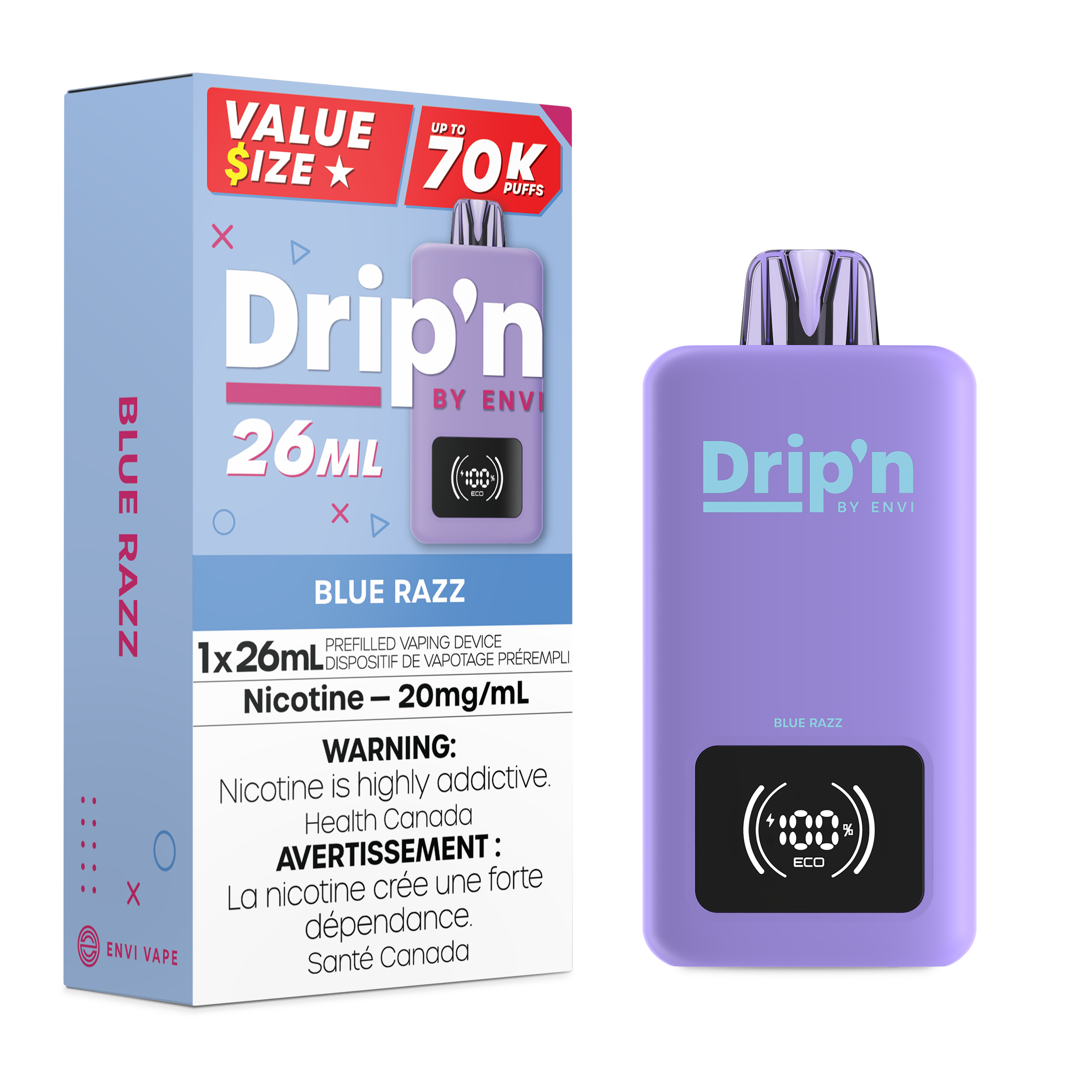 BLUE RAZZ - DRIP'N 26ML BY ENVI