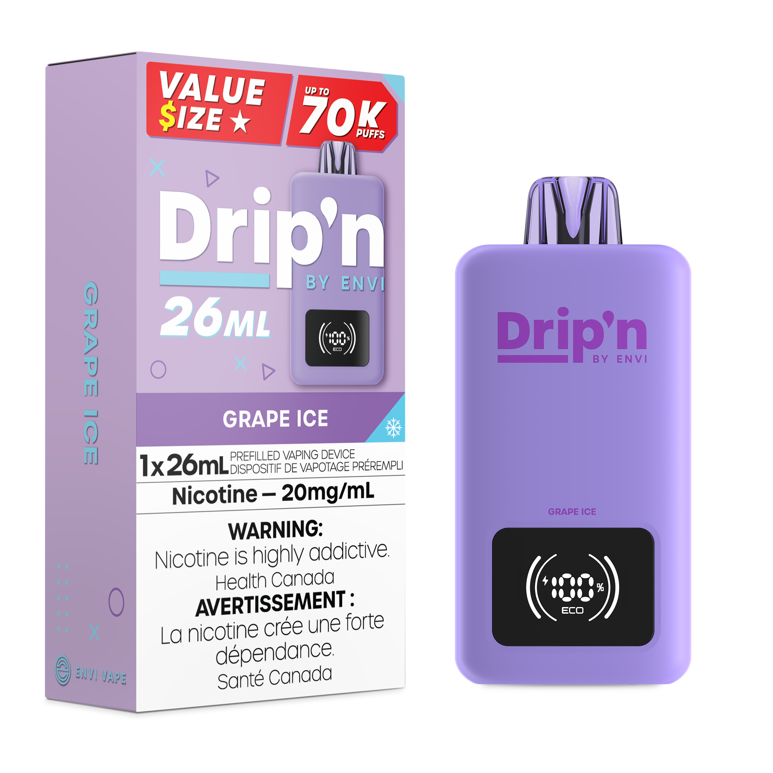 GRAPE ICE - DRIP'N 26ML BY ENVI