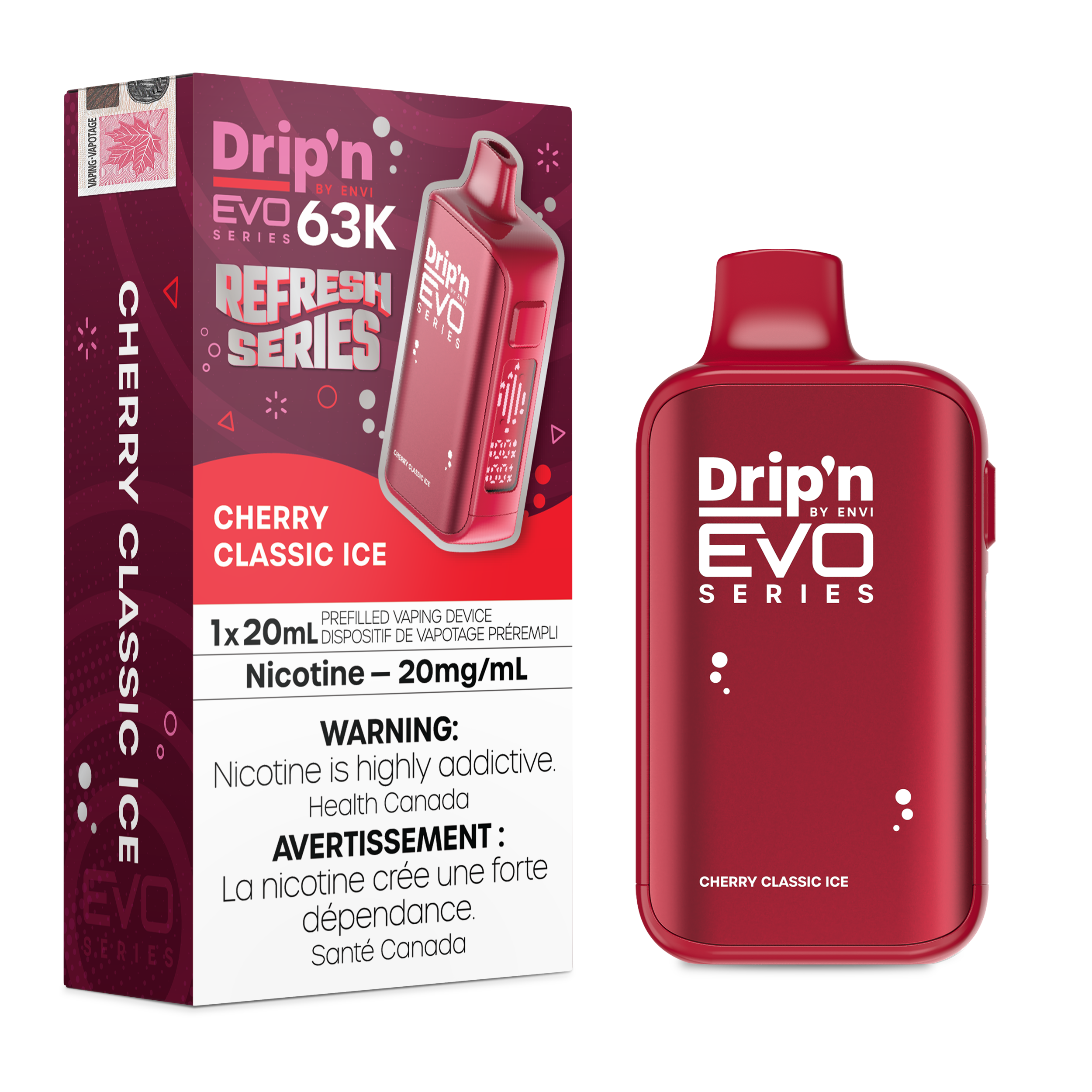CHERRY CLASSIC ICE - DRIP'N EVO 63K BY ENVI (20ML)