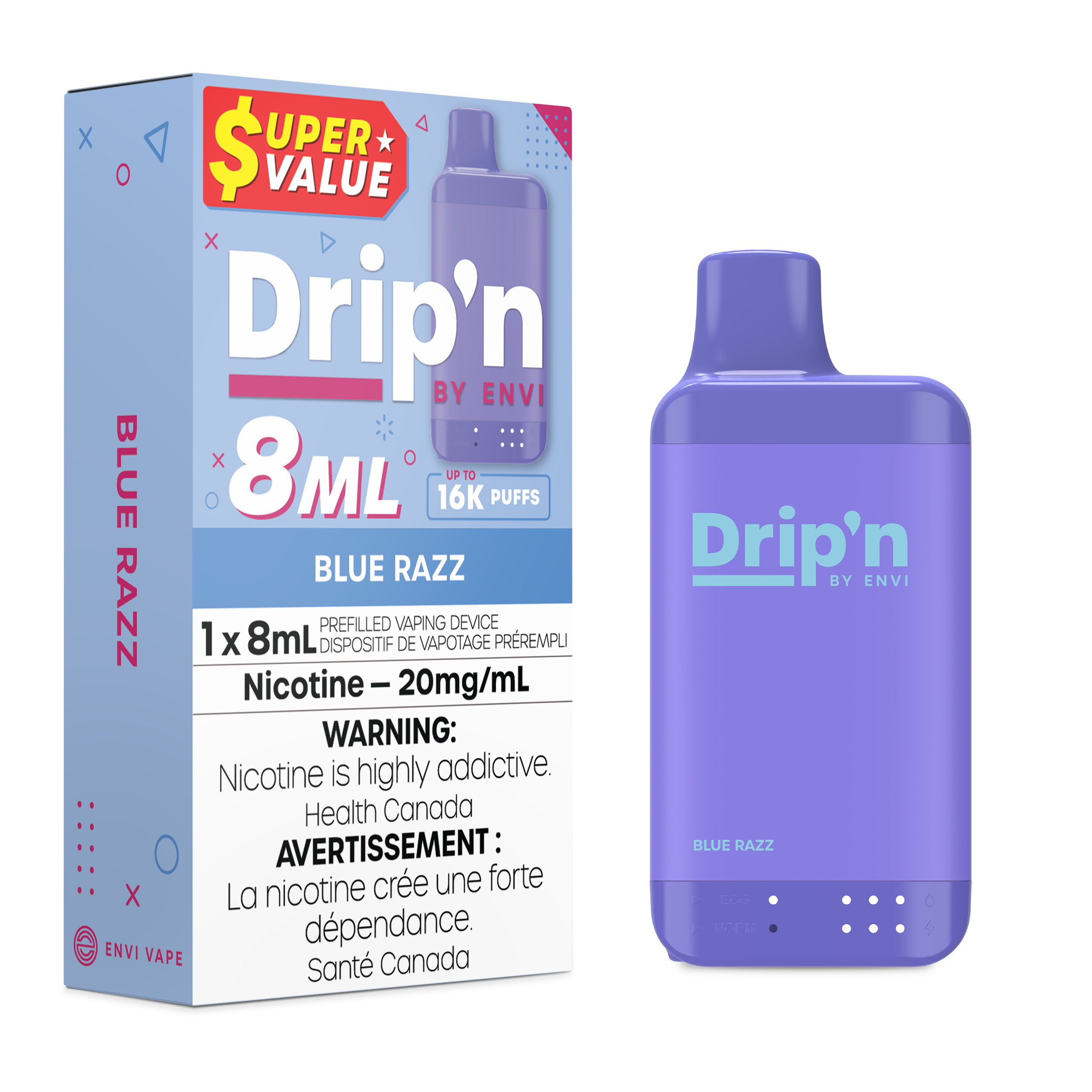 BLUE RAZZ - DRIP'N 8ML BY ENVI