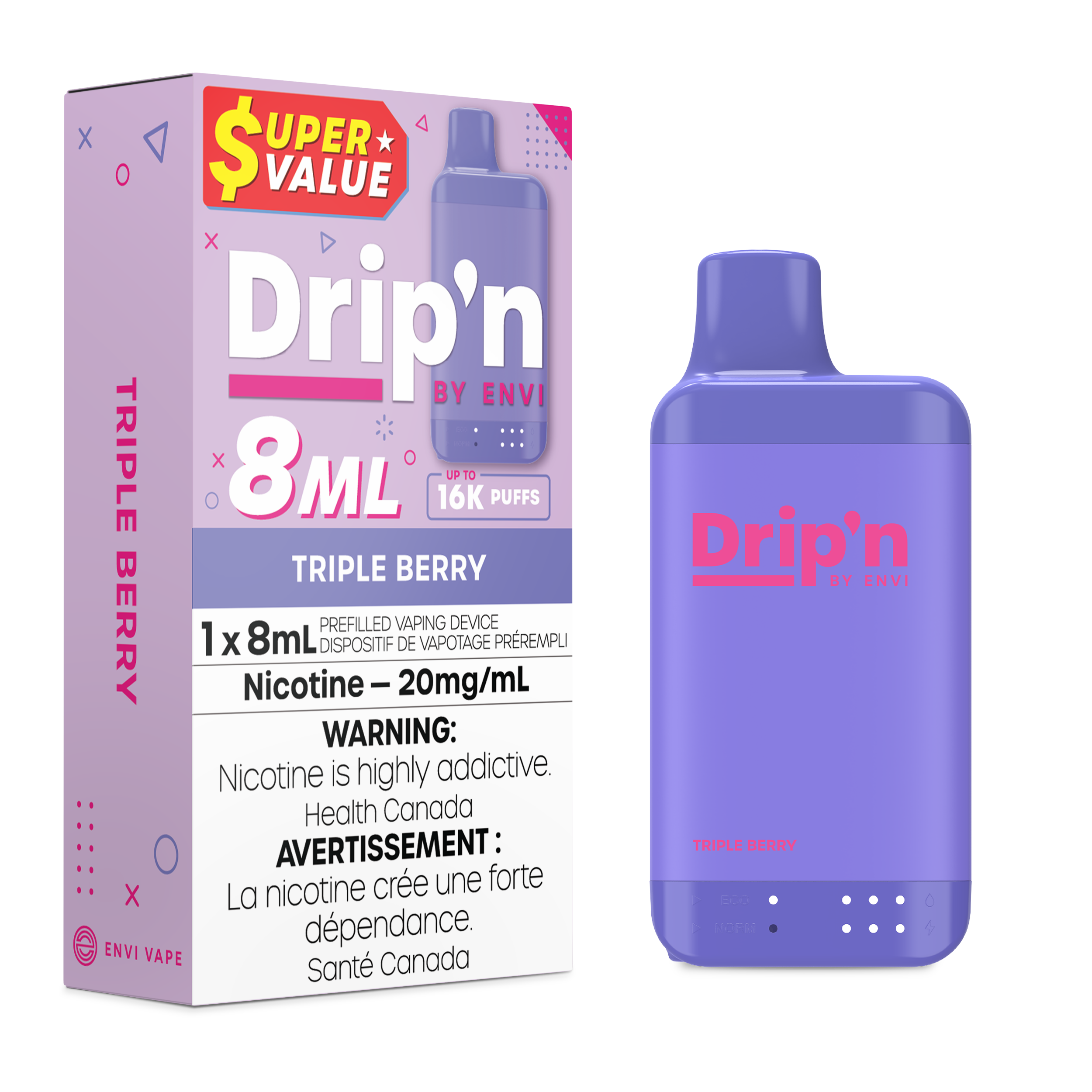 TRIPLE BERRY - DRIP'N 8ML BY ENVI