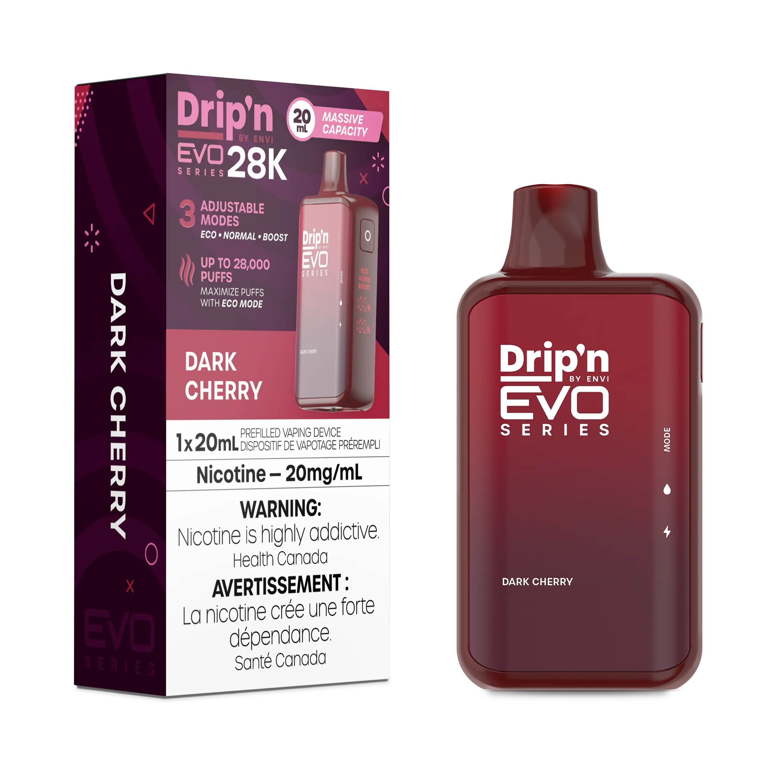 DARK CHERRY - DRIP'N EVO 28K BY ENVI