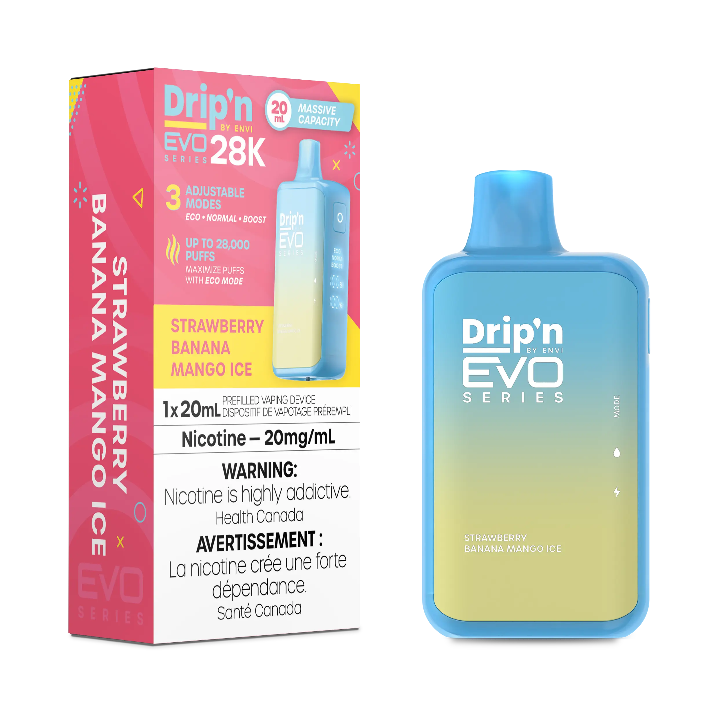 STRAWBERRY BANANA MANGO ICE - DRIP'N EVO 28K BY ENVI