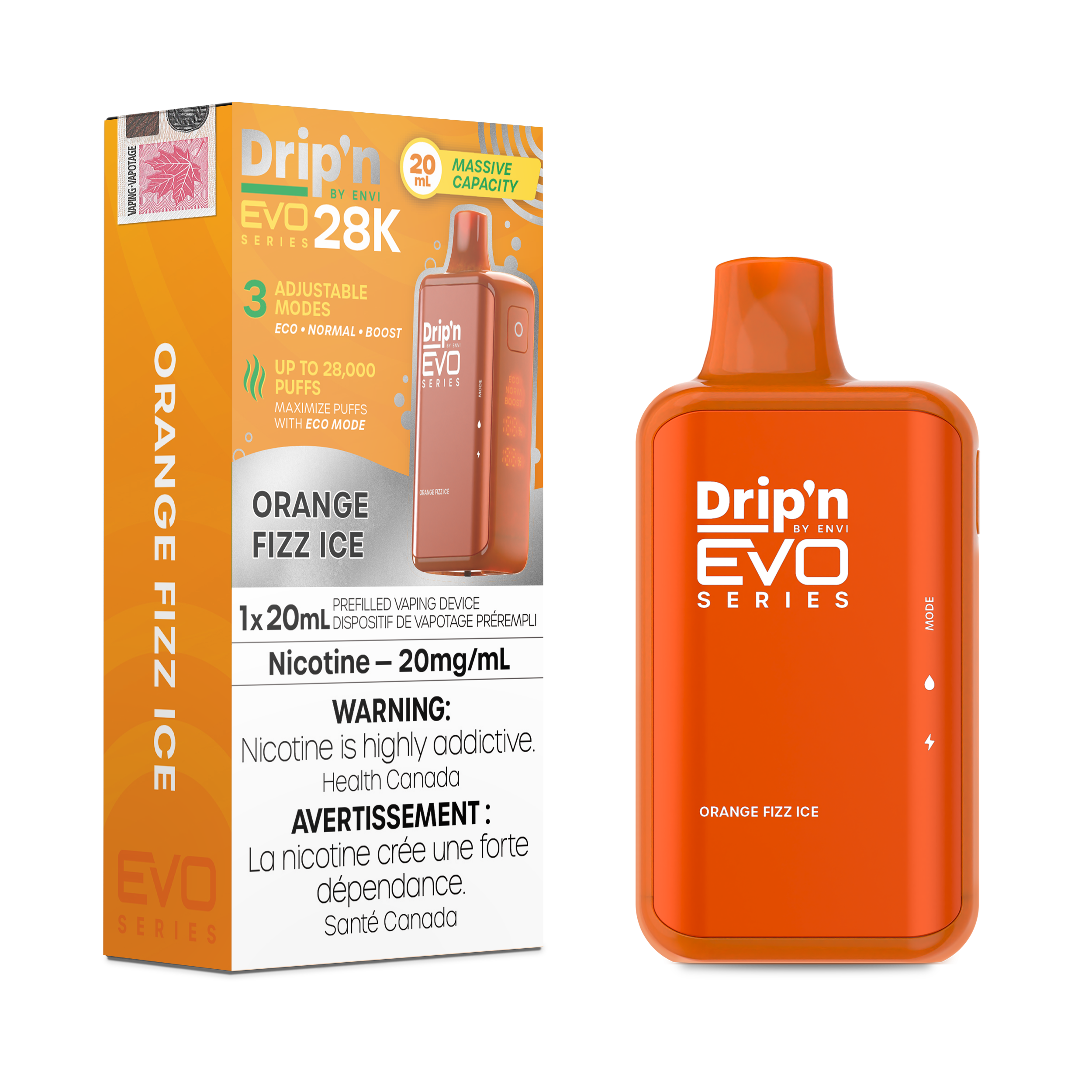ORANGE FIZZ ICE - DRIP'N EVO 28K BY ENVI
