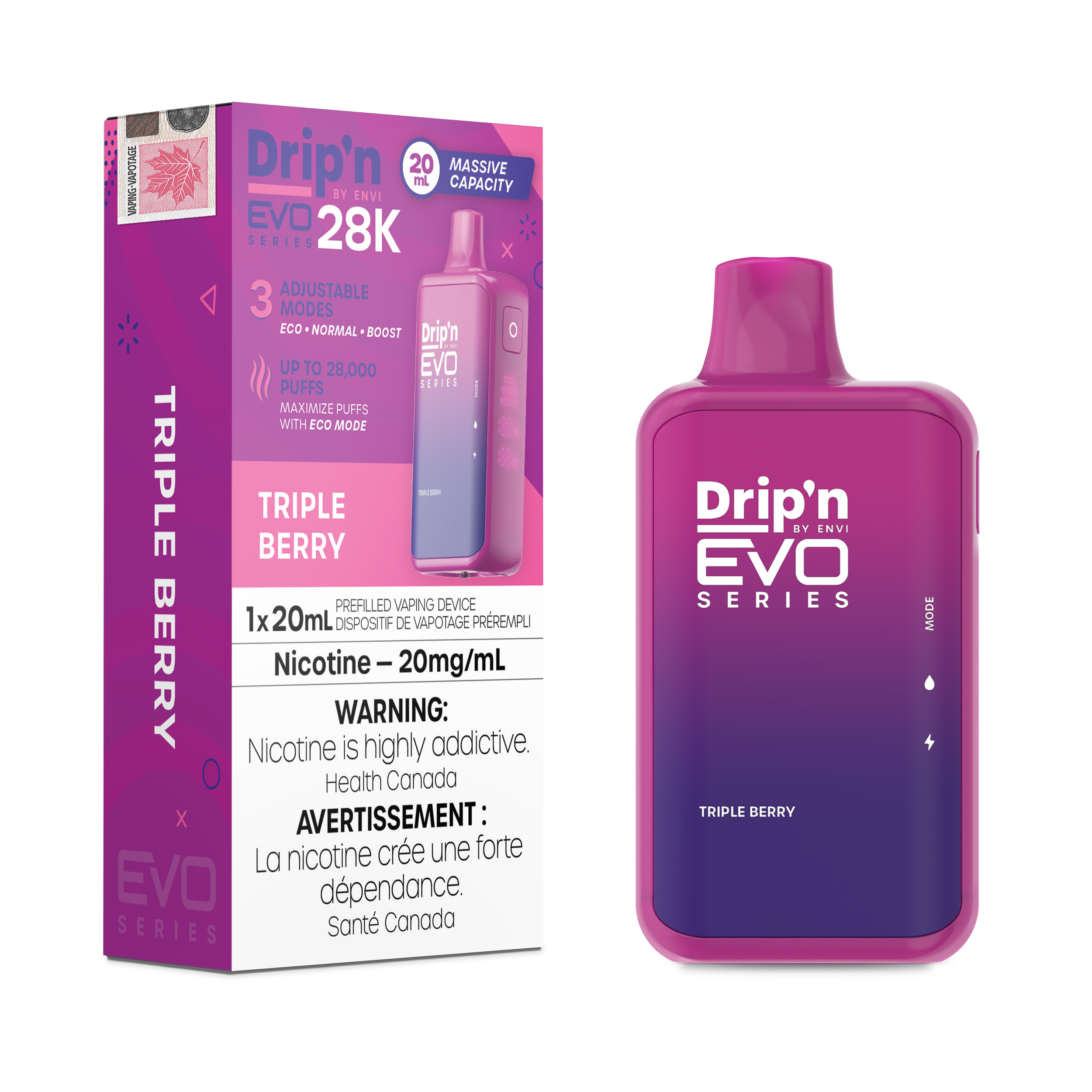 TRIPLE BERRY - DRIP'N EVO 28K BY ENVI