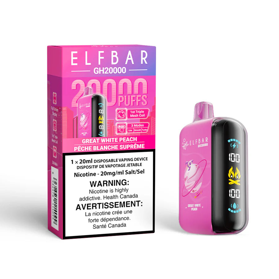 GREAT WHITE PEACH - ELFBAR GH20000 (20mL)