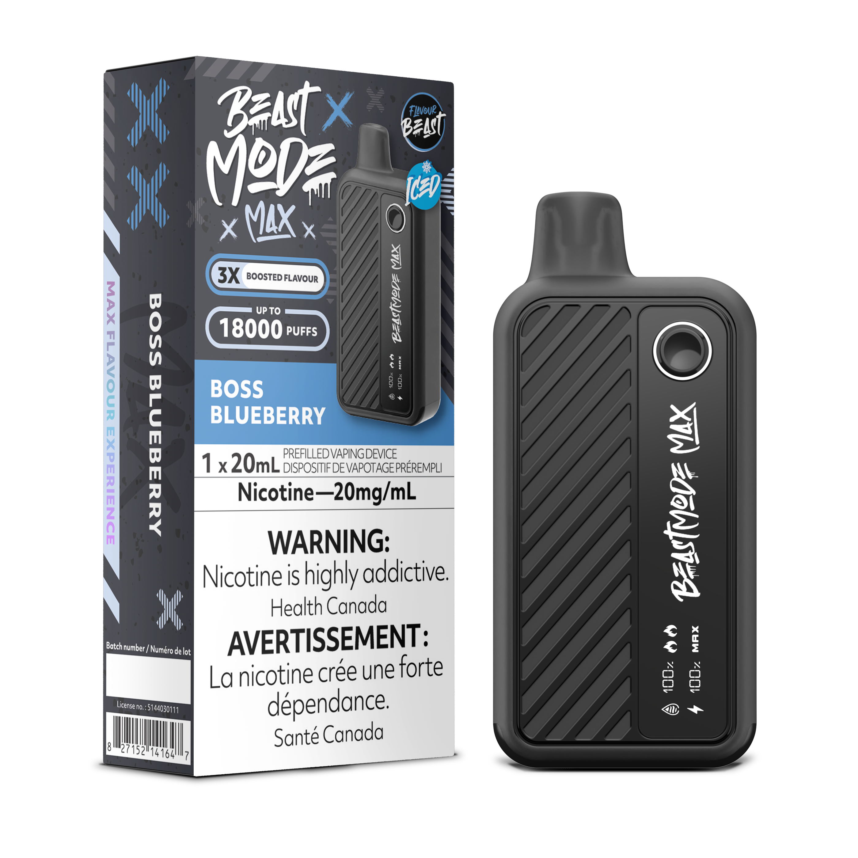 BOSS BLUEBERRY - FLAVOUR BEAST BEAST MODE MAX (20mL)