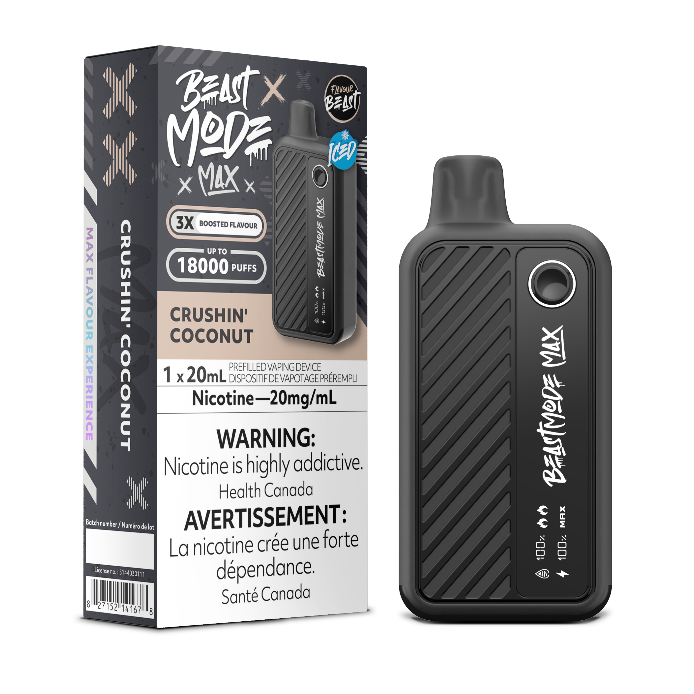 CRUSHIN' COCONUT - FLAVOUR BEAST BEAST MODE MAX (20mL)