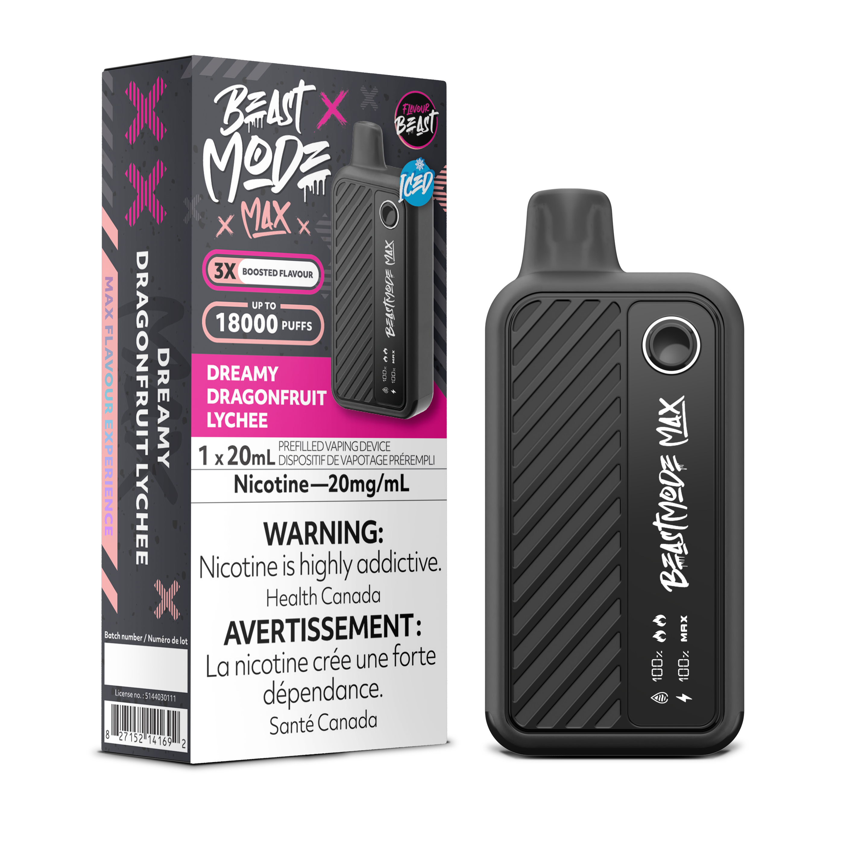 DREAMY DRAGONFRUIT LYCHEE - FLAVOUR BEAST BEAST MODE MAX (20mL)