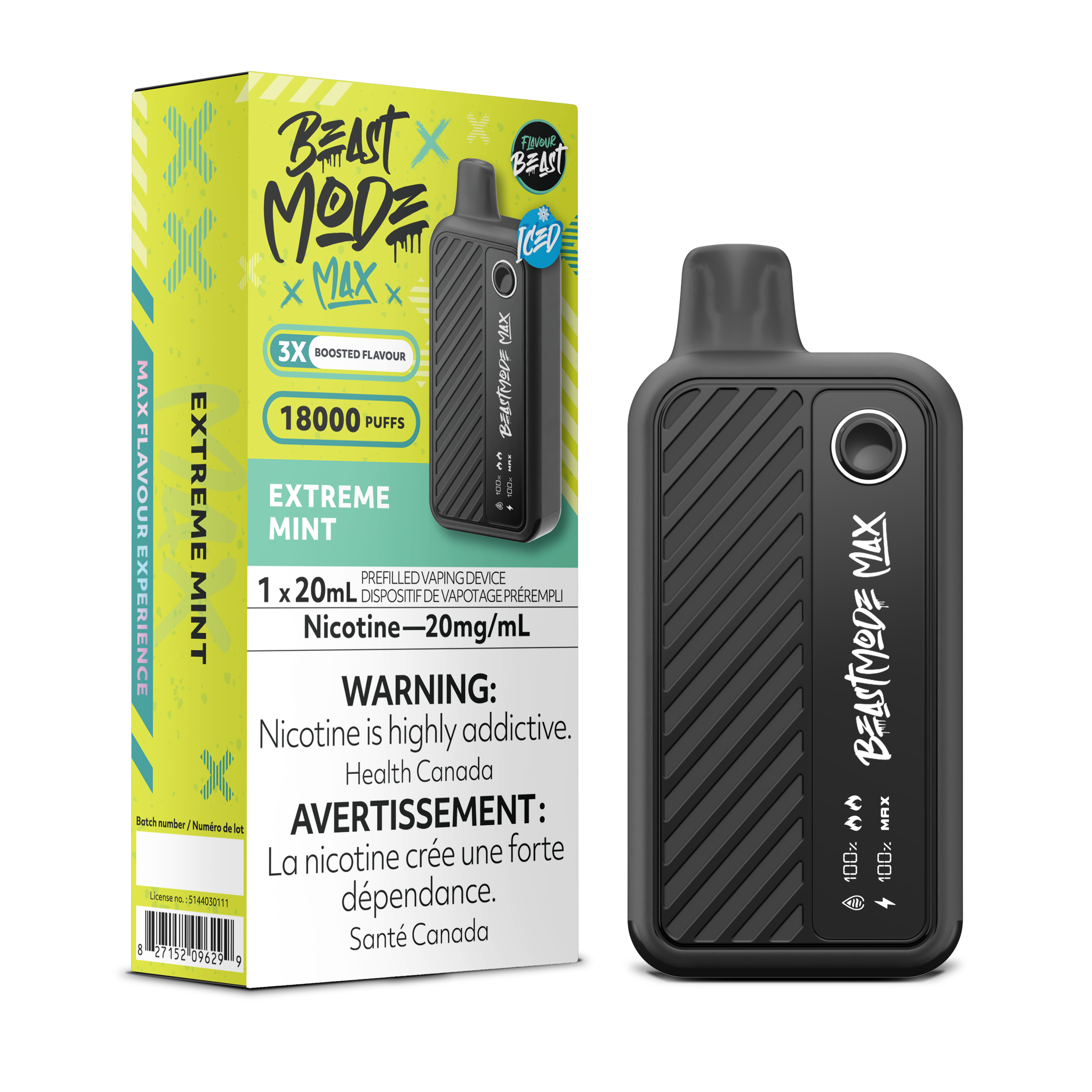 EXTREME MINT - FLAVOUR BEAST BEAST MODE MAX (20mL) (ONTARIO)