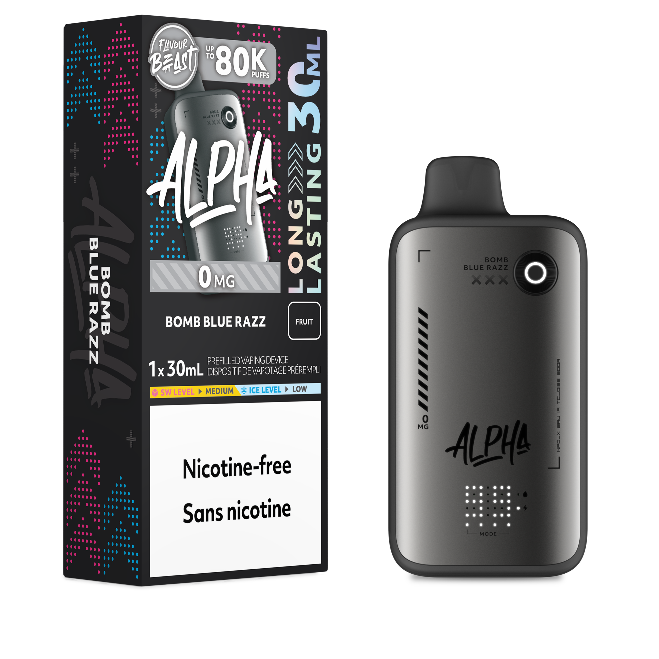 BOMB BLUE RAZZ - FLAVOUR BEAST ALPHA (30mL) (ZERO NICOTINE)