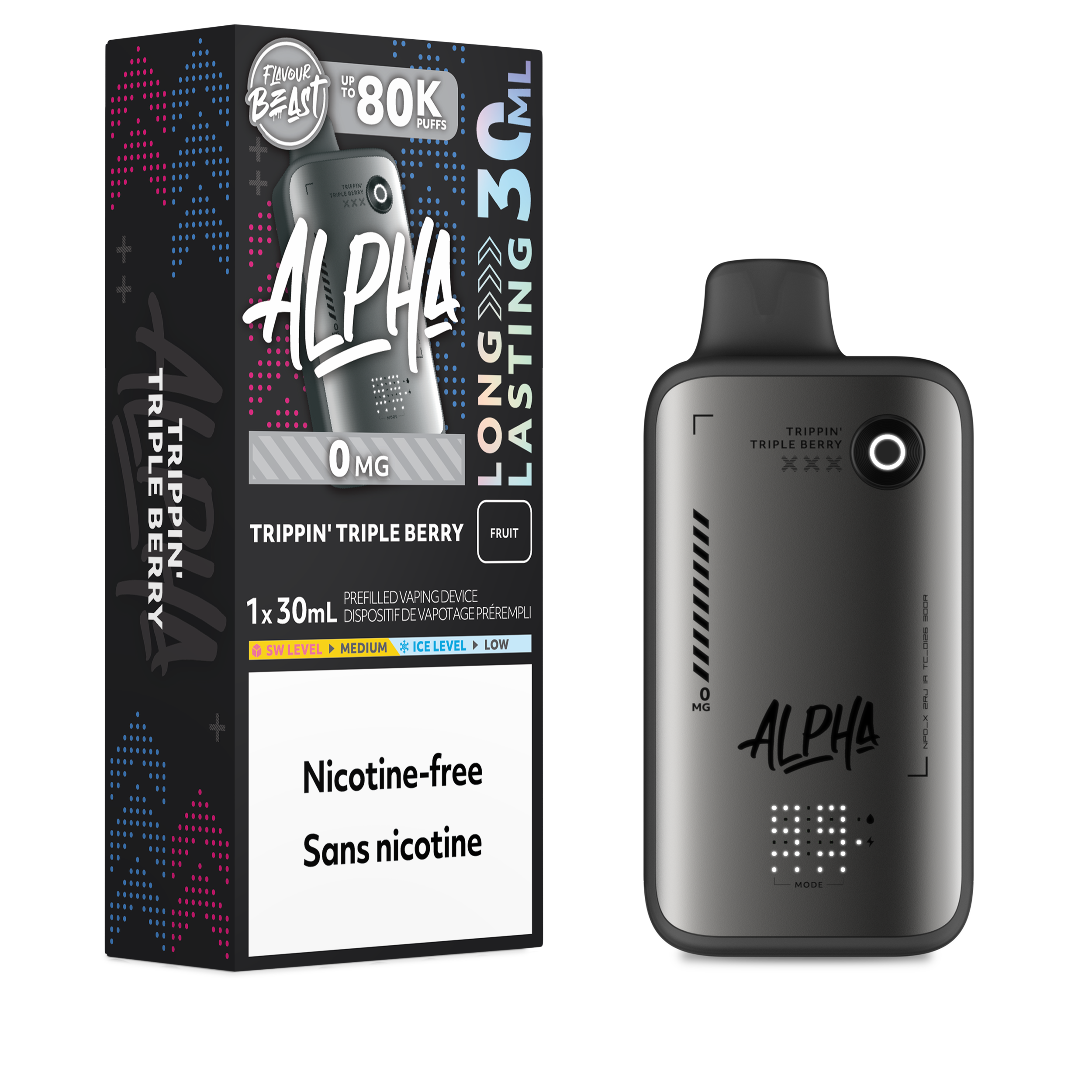 TRIPPIN' TRIPLE BERRY - FLAVOUR BEAST ALPHA (30mL) (ZERO NICOTINE)