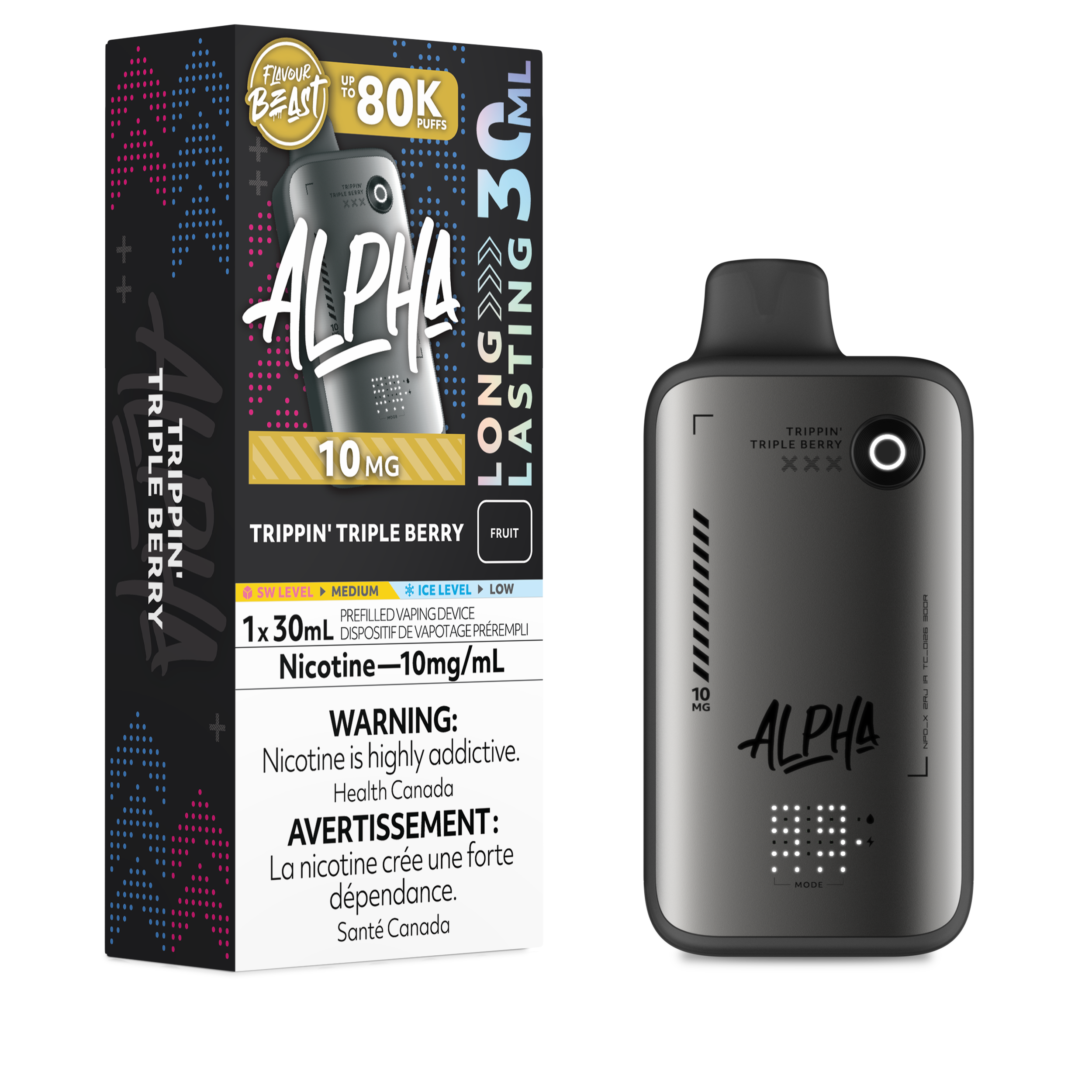 TRIPPIN' TRIPLE BERRY - FLAVOUR BEAST ALPHA LOW NICOTINE (10mg) (30mL)