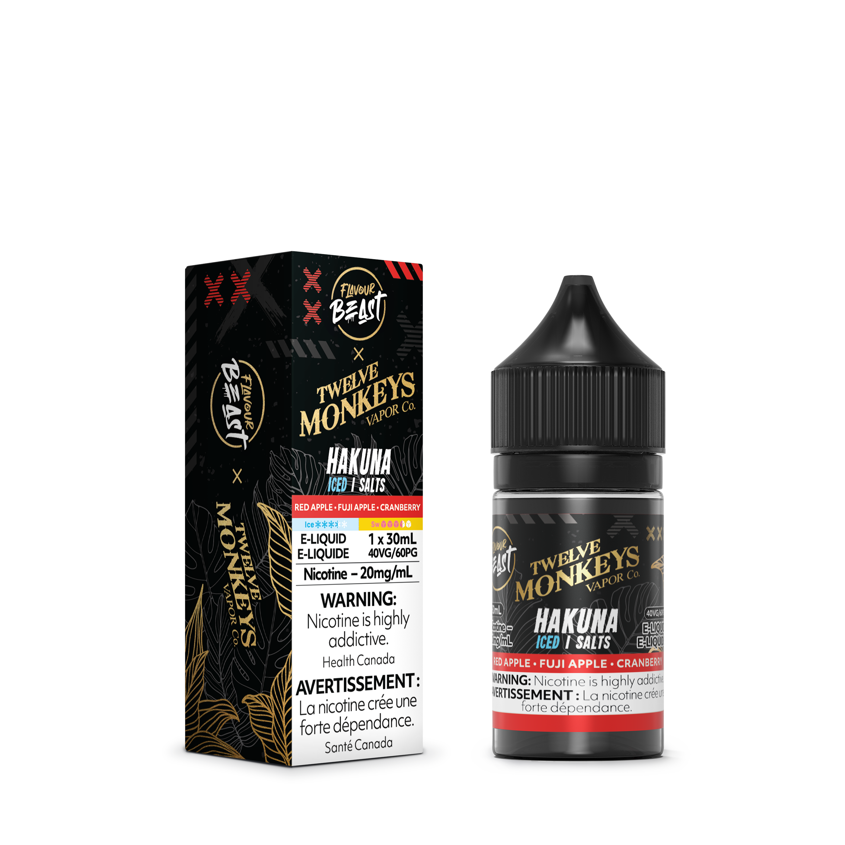 HAKUNA ICED - FLAVOUR BEAST X 12 MONKEYS E LIQUID (30mL)