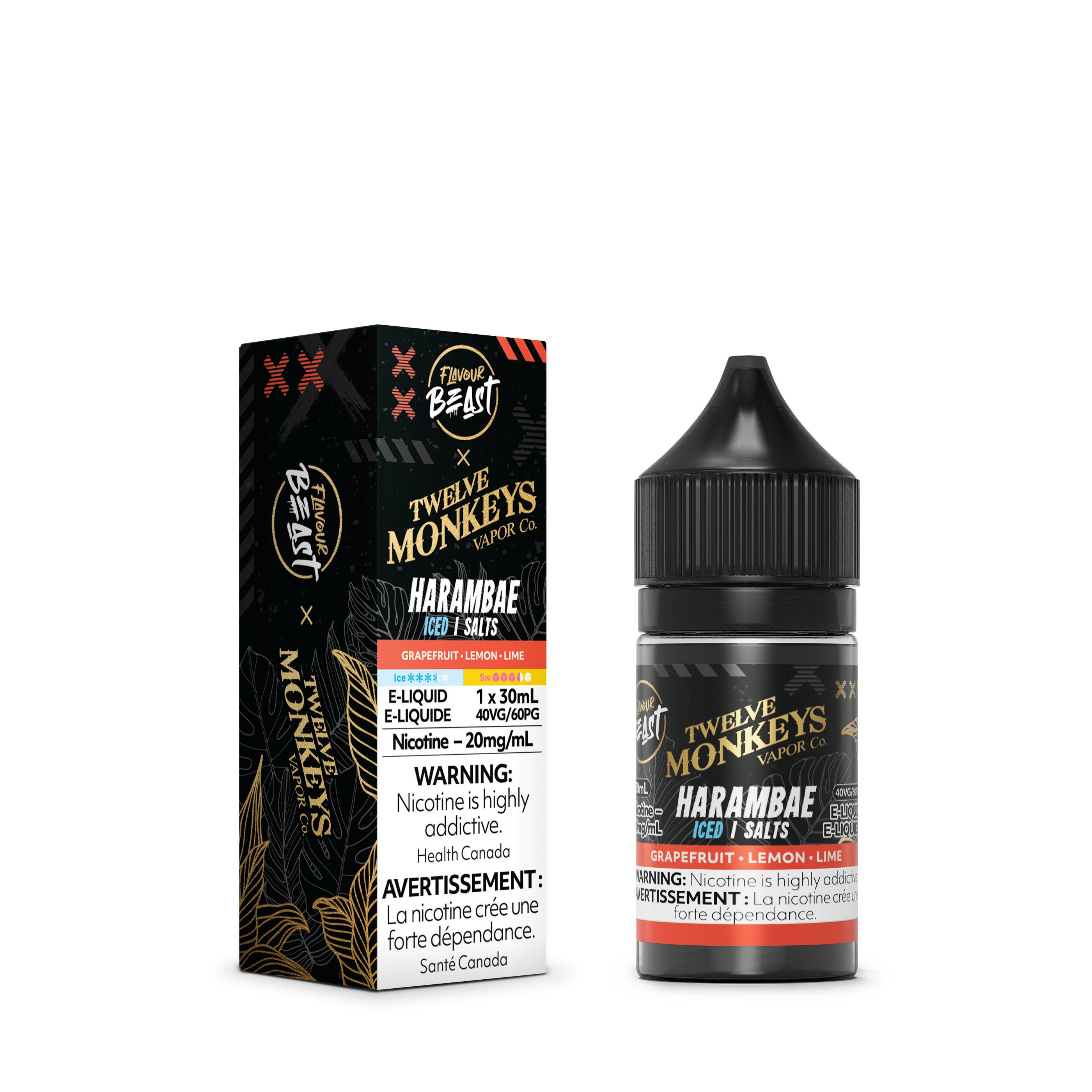 HARAMBAE ICED - FLAVOUR BEAST X 12 MONKEYS E LIQUID (30mL)