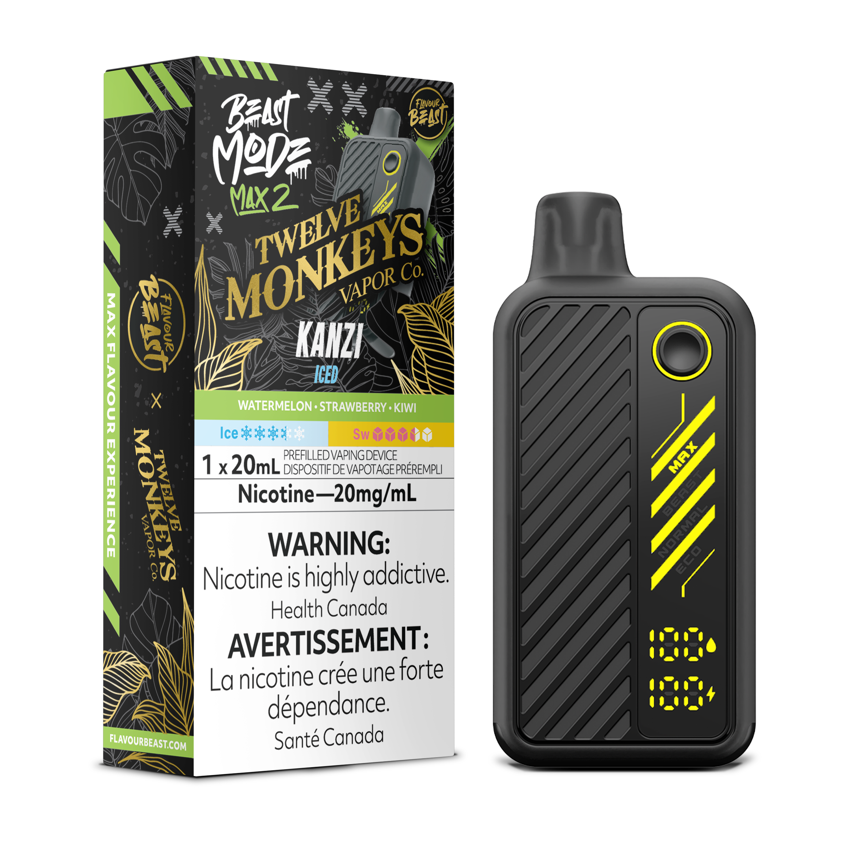 KANZI ICED - FLAVOUR BEAST X 12 MONKEYS BEAST MODE MAX 2 (20mL)