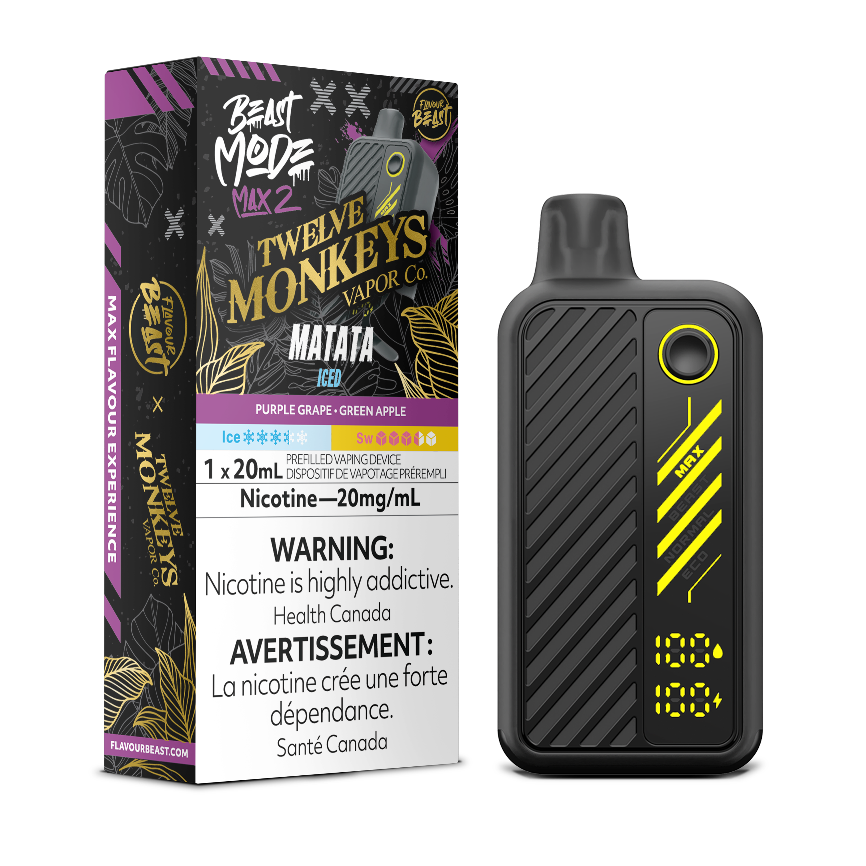 MATATA ICED - FLAVOUR BEAST X 12 MONKEYS BEAST MODE MAX 2 (20mL)