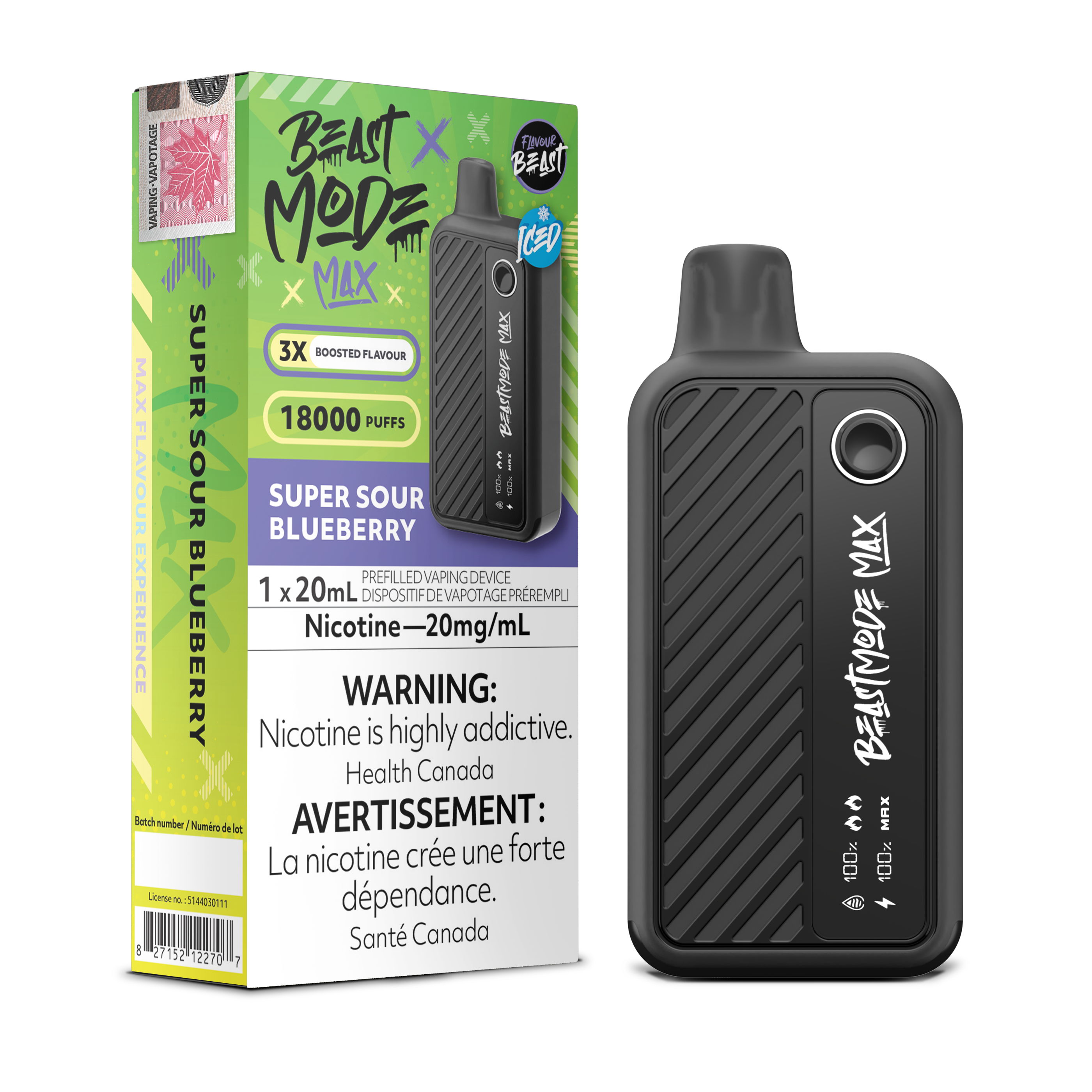 SUPER SOUR BLUEBERRY - FLAVOUR BEAST BEAST MODE MAX (20mL)