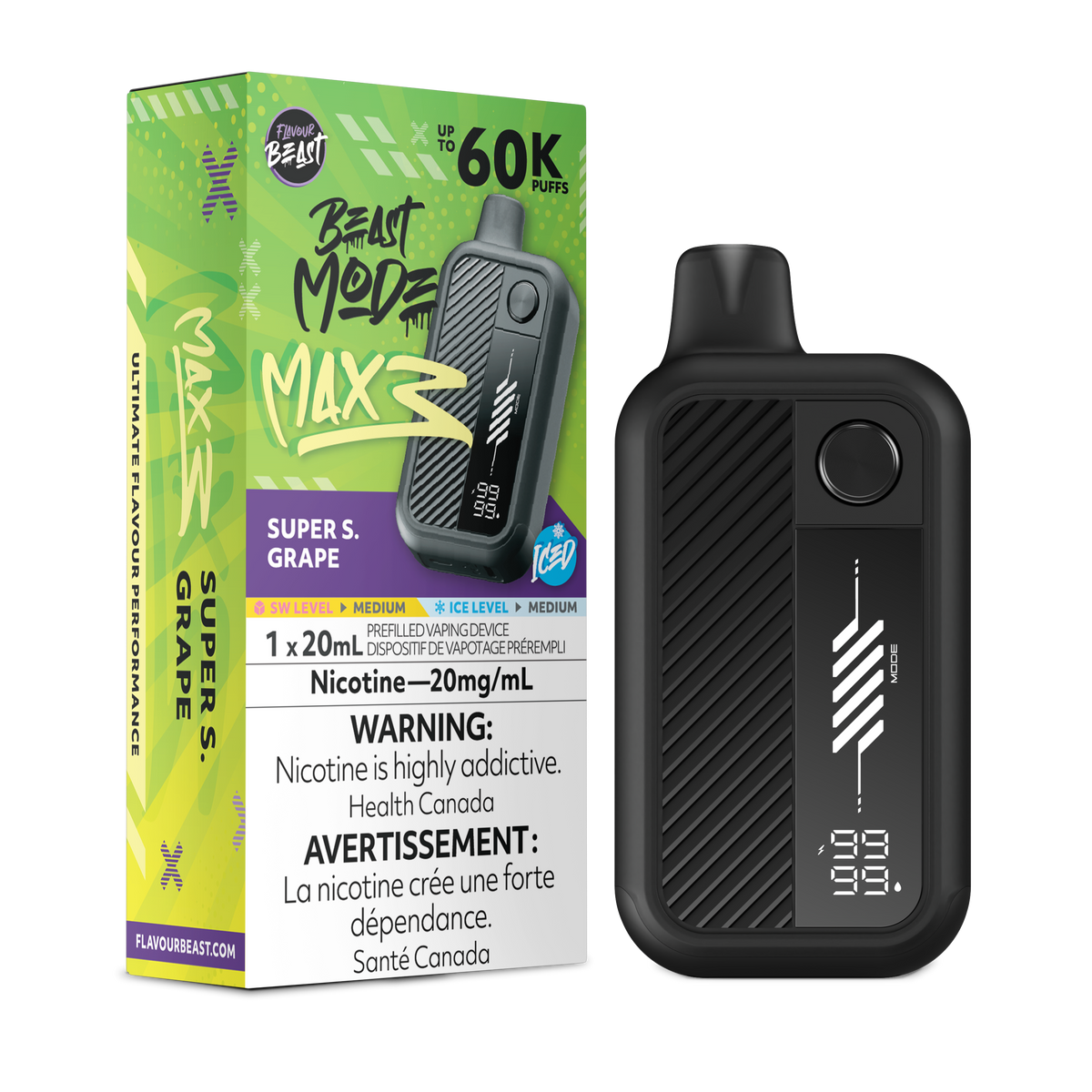 SUPER S. GRAPE - FLAVOUR BEAST BEAST MODE MAX 3 (20mL)