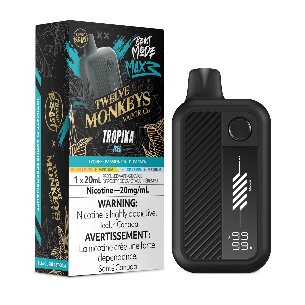TROPIKA - FLAVOUR BEAST X 12 MONKEYS BEAST MODE MAX 3 (20mL)