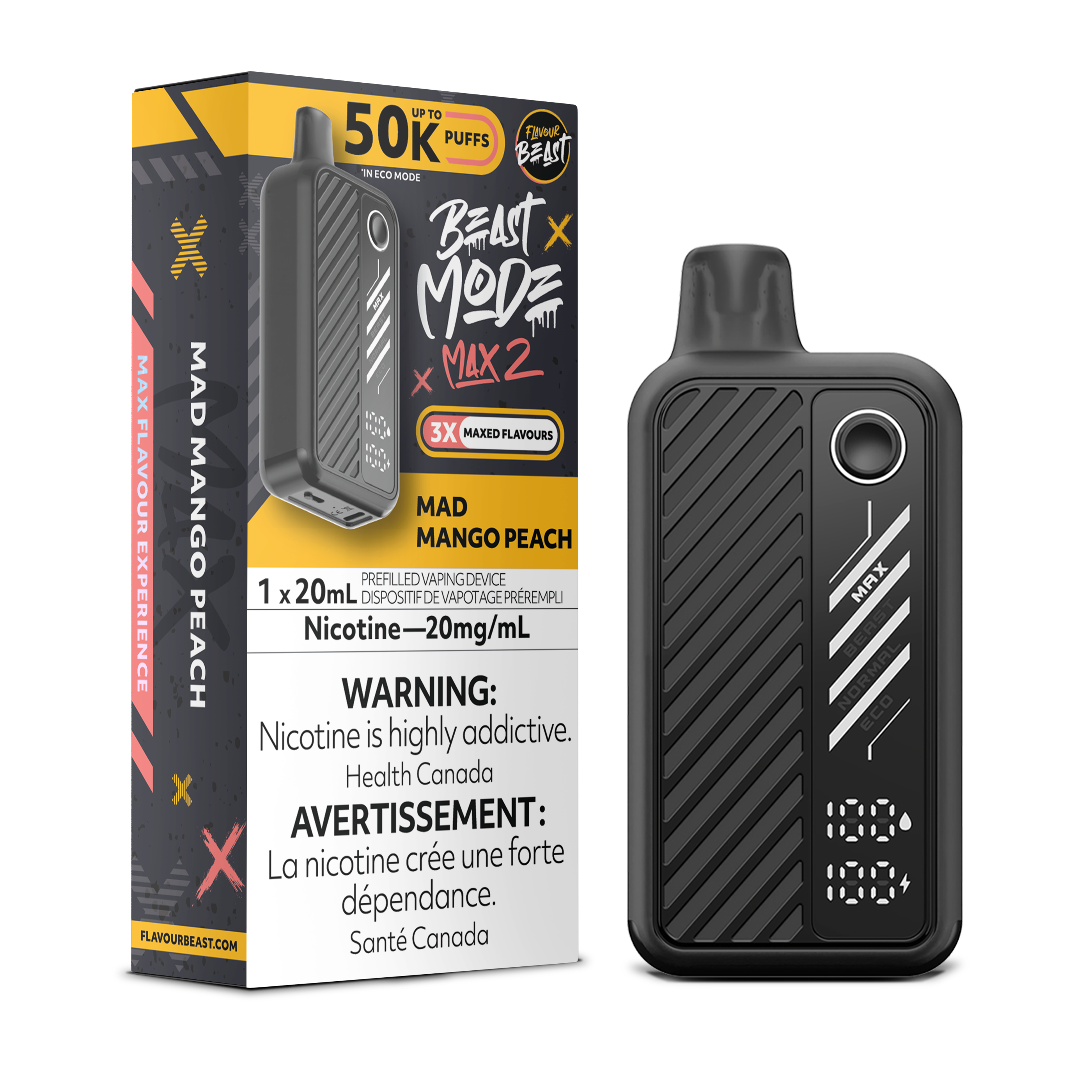 MAD MANGO PEACH - FLAVOUR BEAST BEAST MODE MAX 2 (20mL)