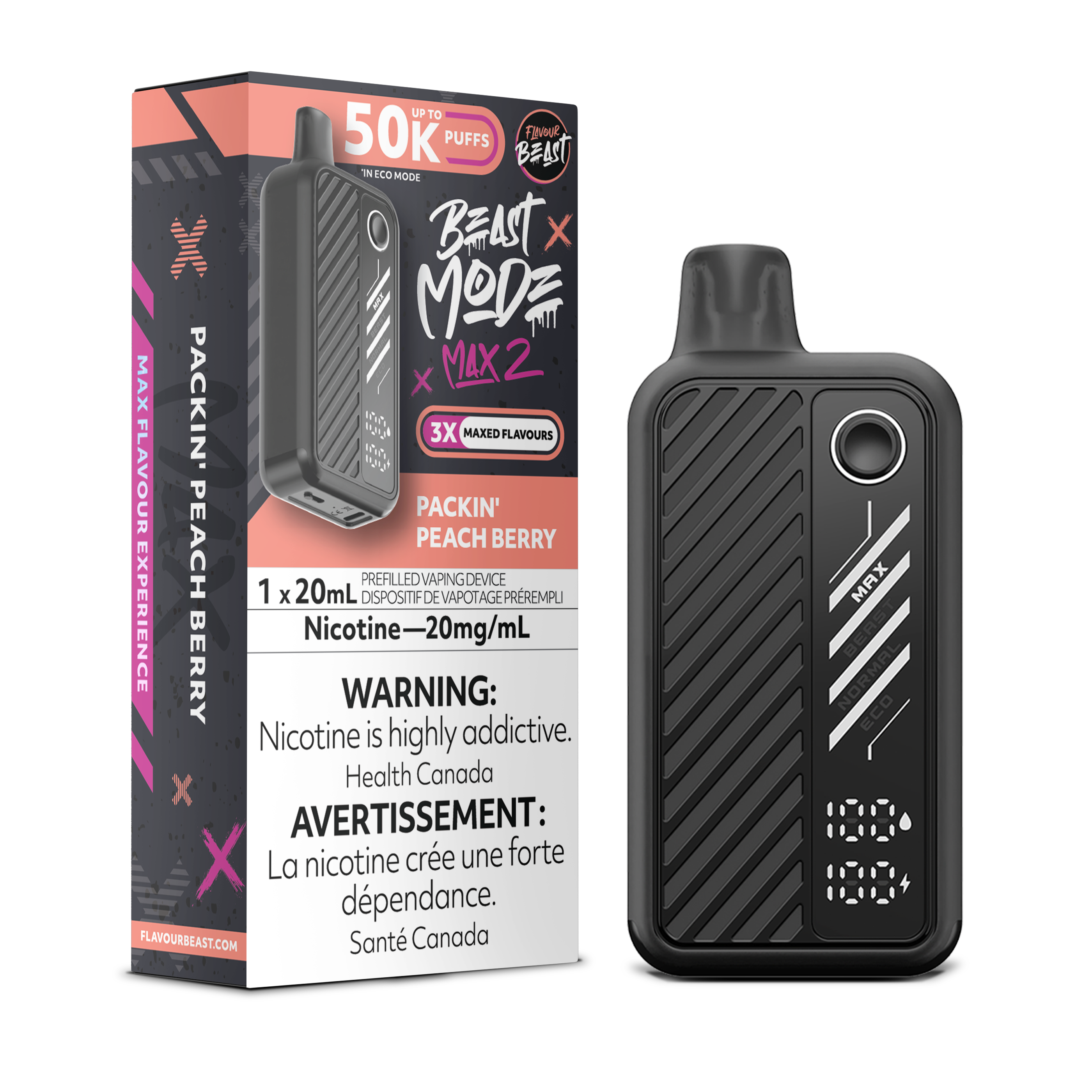 PACKIN' PEACH BERRY - FLAVOUR BEAST BEAST MODE MAX 2 (20mL)