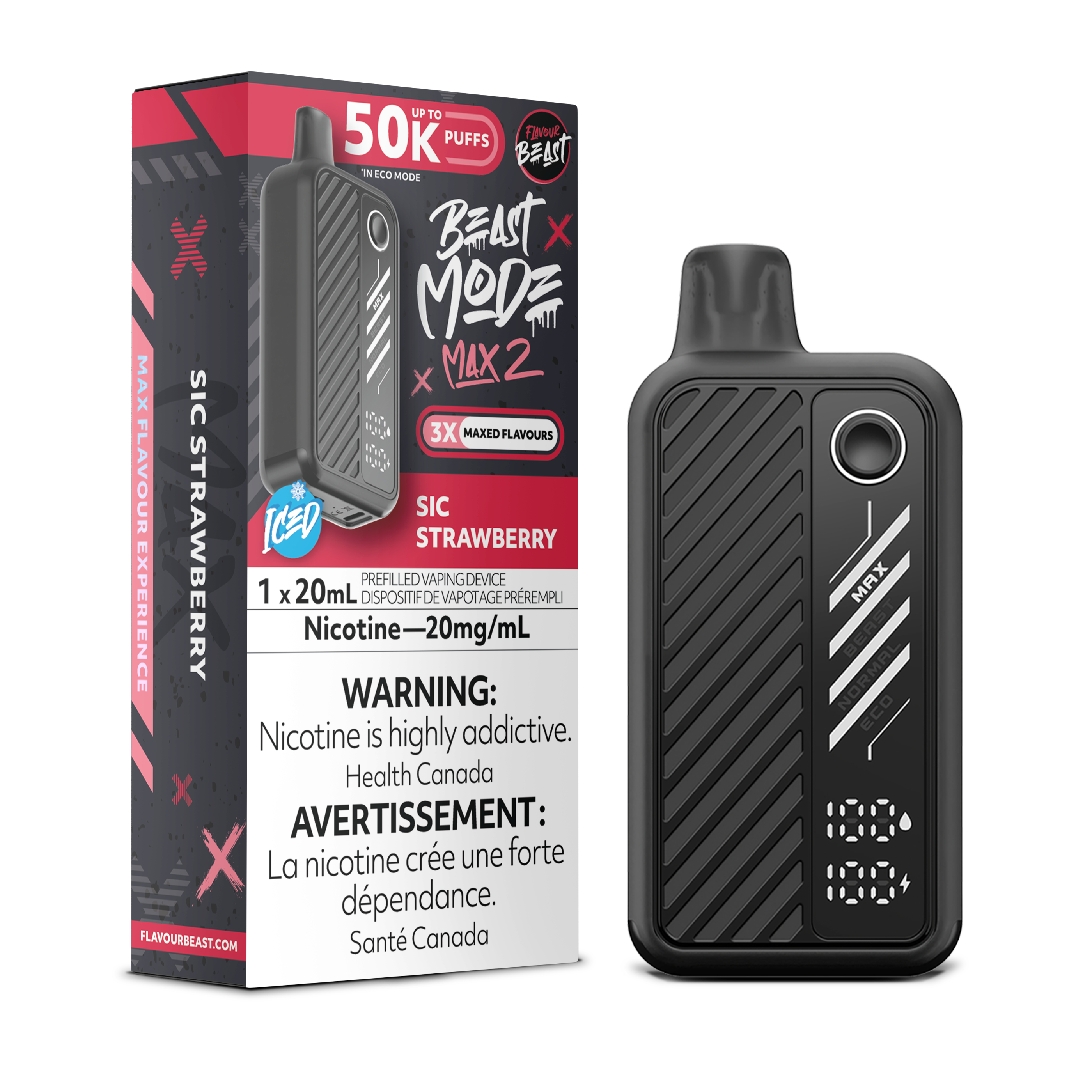SIC STRAWBERRY - FLAVOUR BEAST BEAST MODE MAX 2 (20mL)