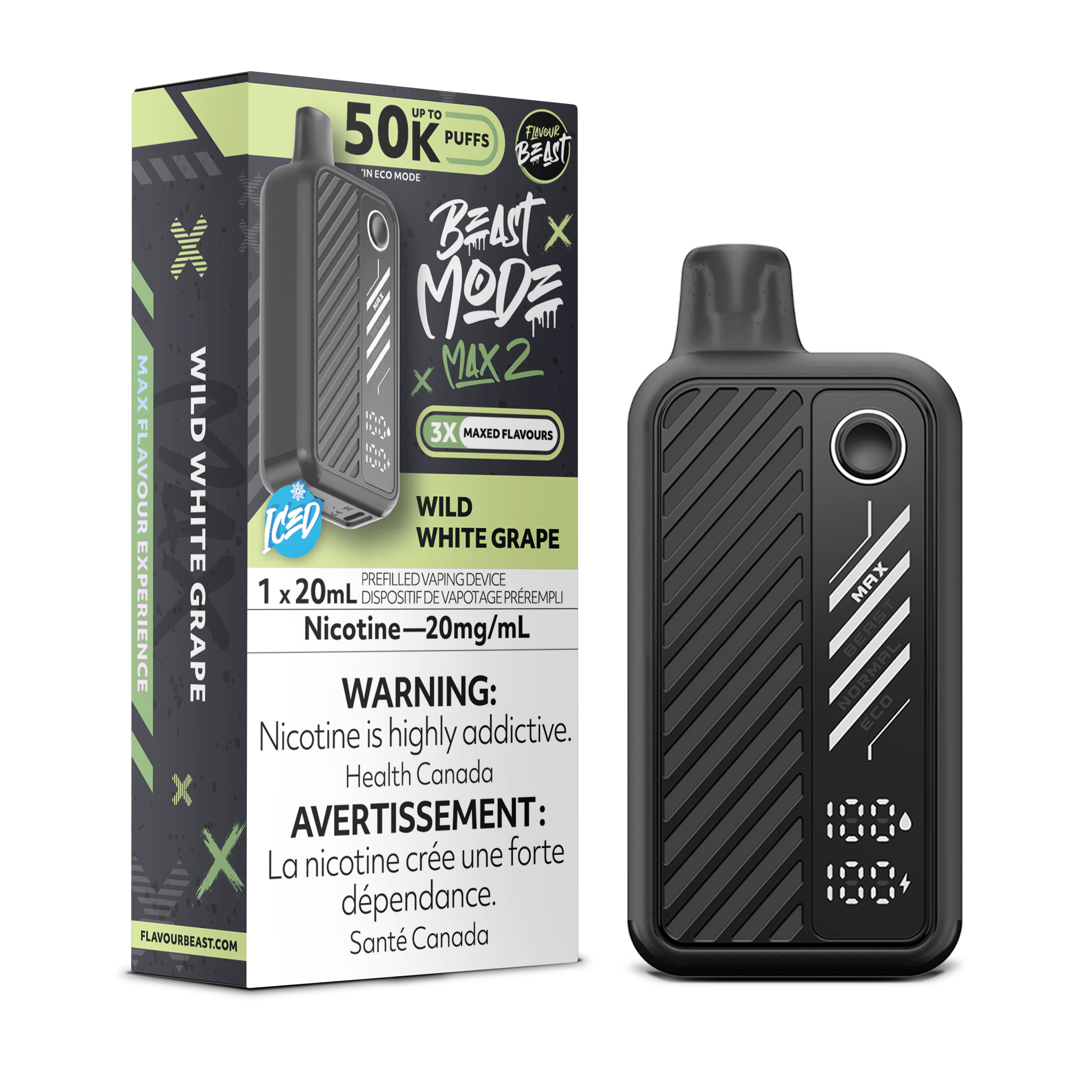 WILD WHITE GRAPE - FLAVOUR BEAST BEAST MODE MAX 2 (20mL)