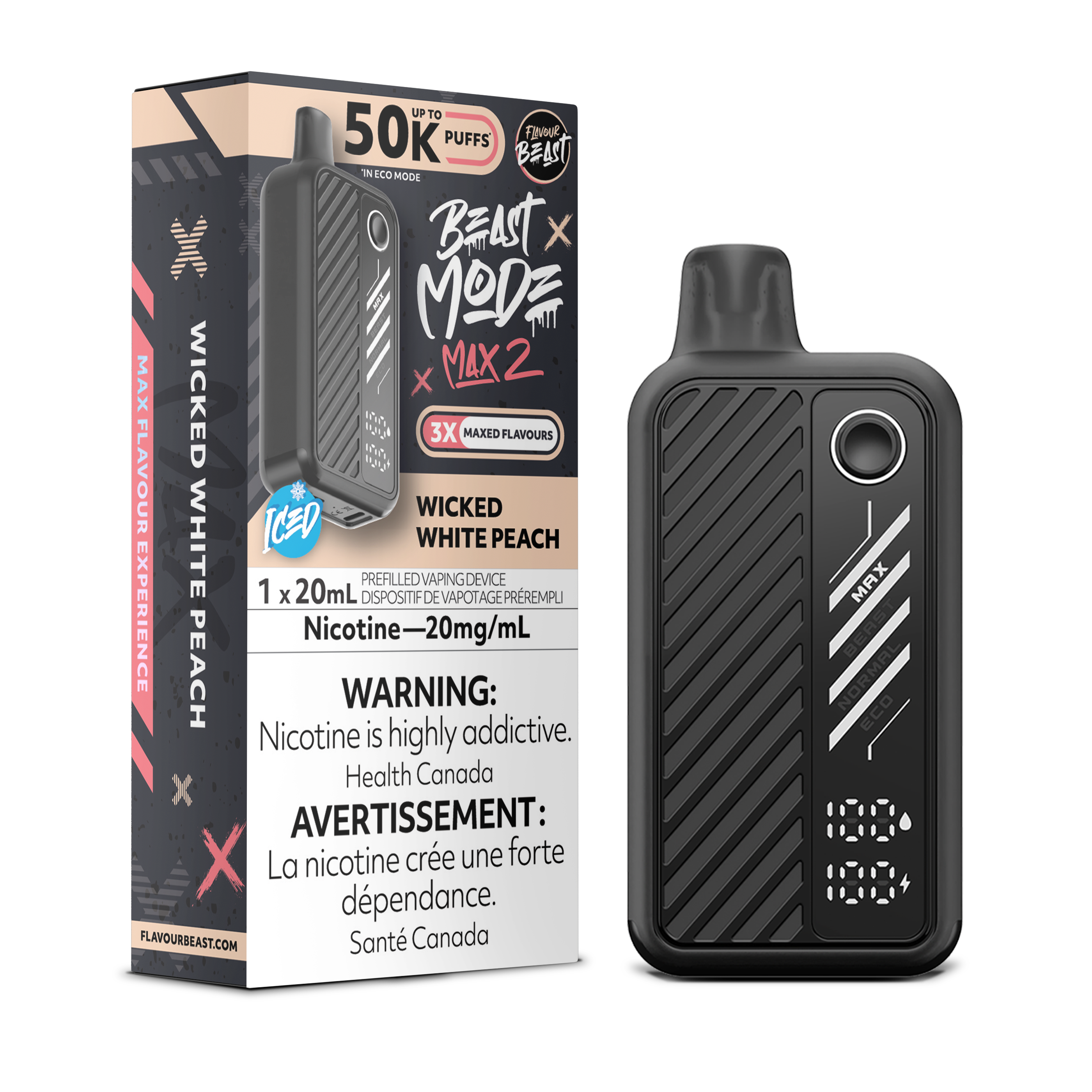 WICKED WHITE PEACH - FLAVOUR BEAST BEAST MODE MAX 2 (20mL)