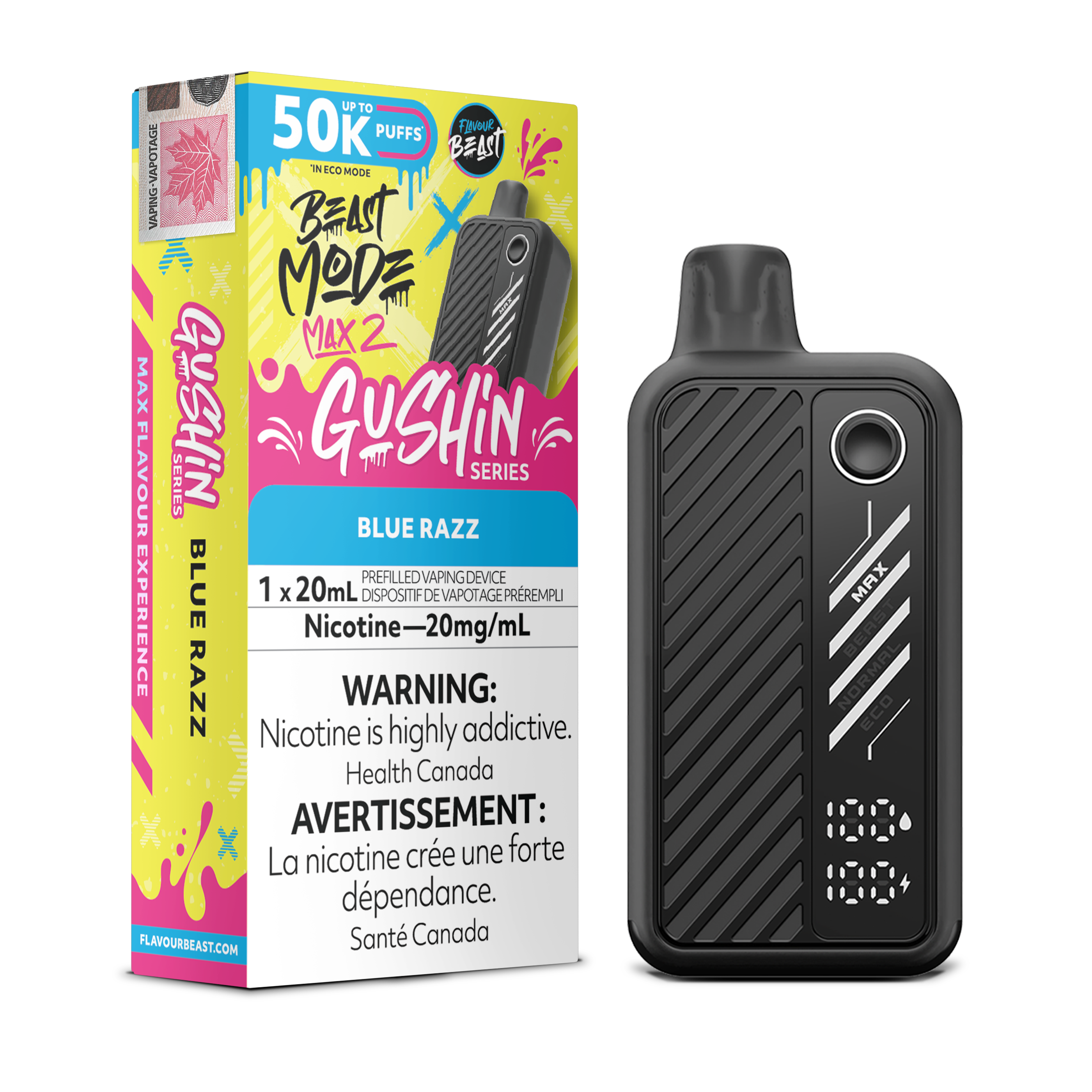 GUSHIN BLUE RAZZ - FLAVOUR BEAST BEAST MODE MAX 2 (20mL)
