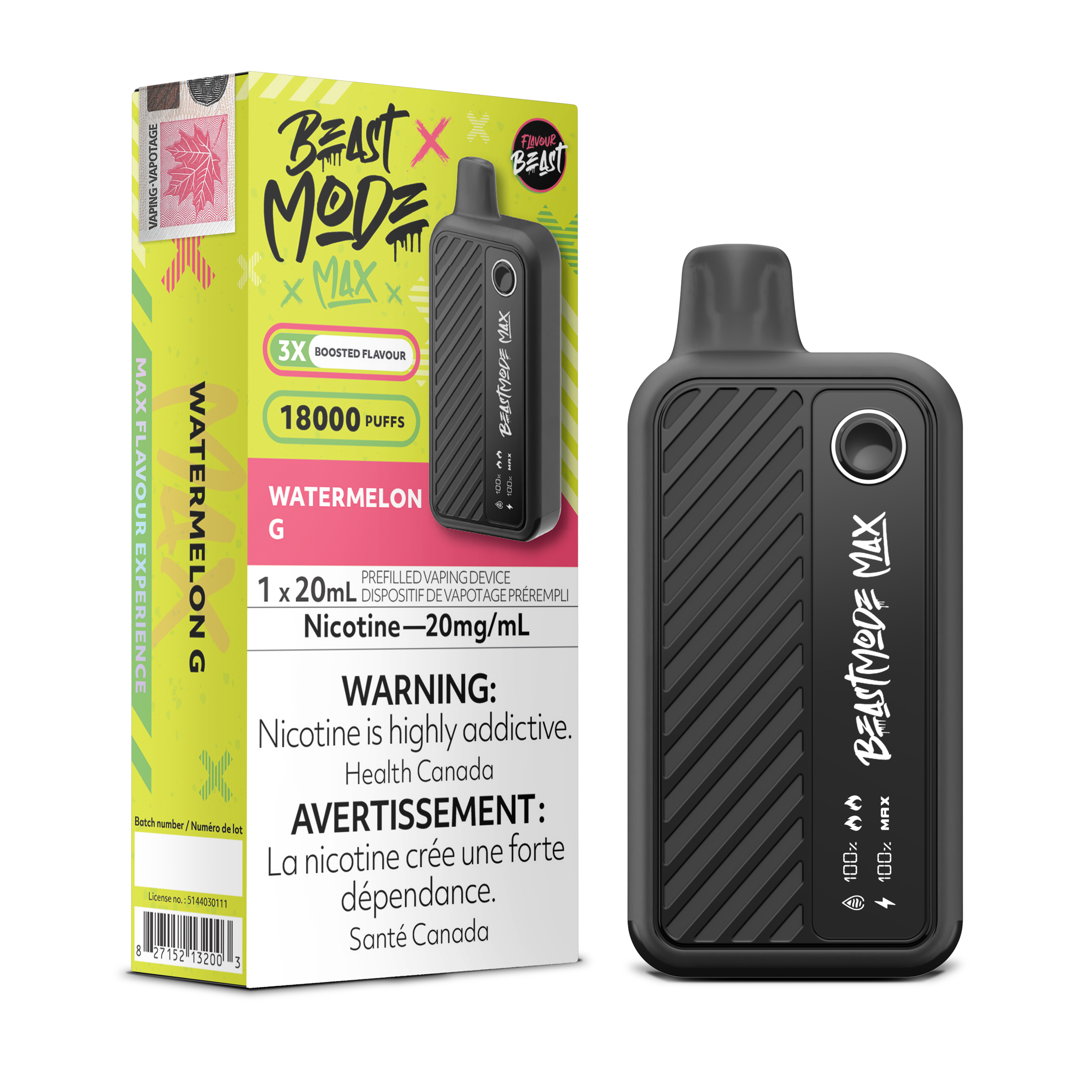 WATERMELON G - FLAVOUR BEAST BEAST MODE MAX (20mL)