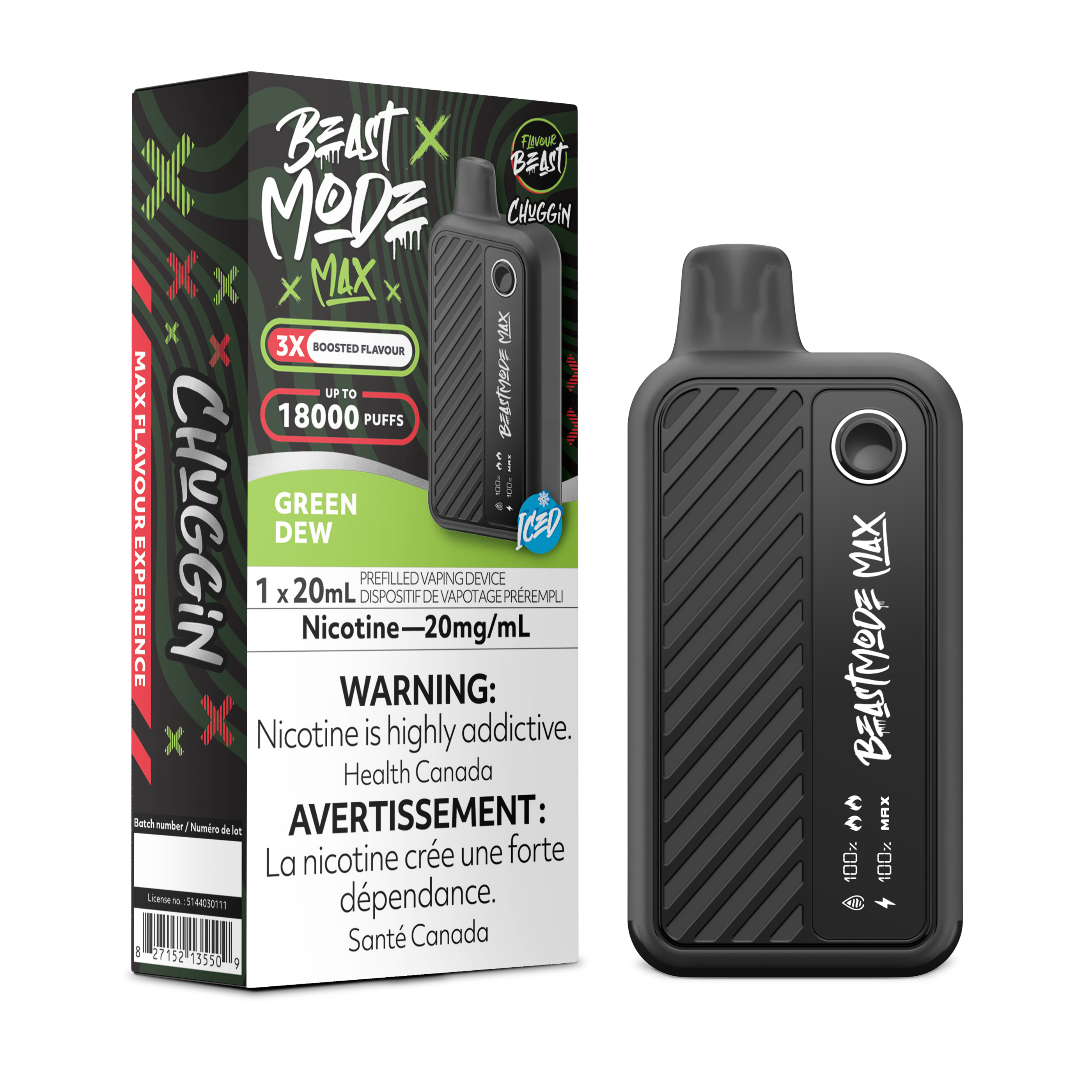 CHUGGIN' GREEN DEW - FLAVOUR BEAST BEAST MODE MAX (20mL)
