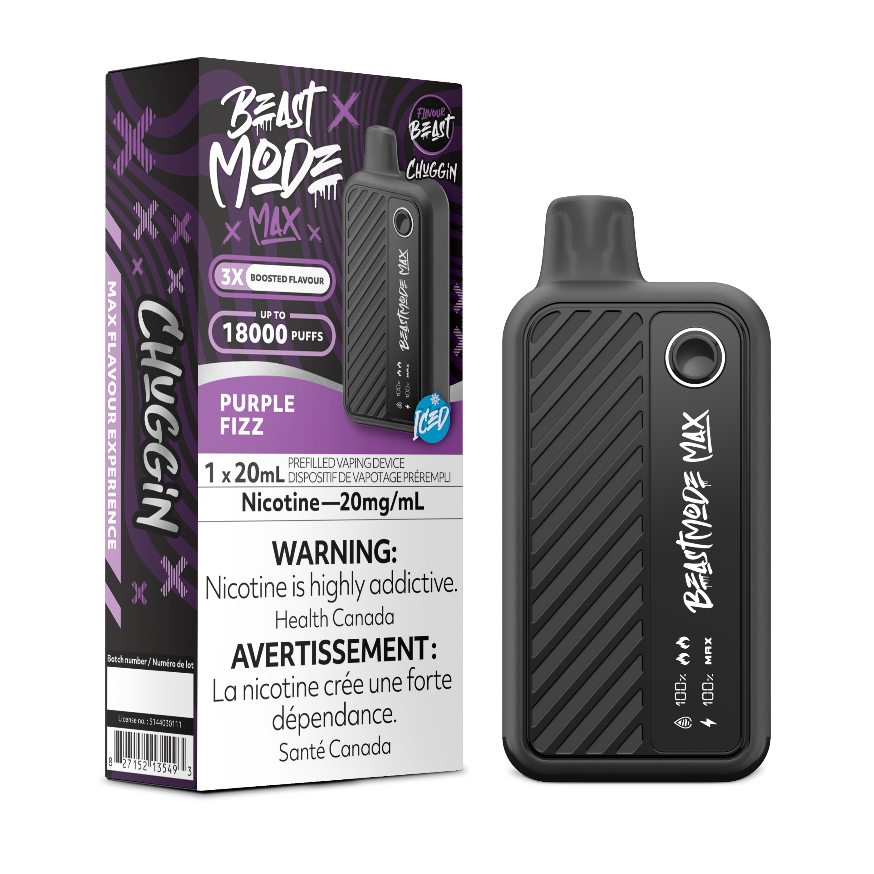 CHUGGIN' PURPLE FIZZ - FLAVOUR BEAST BEAST MODE MAX (20mL)