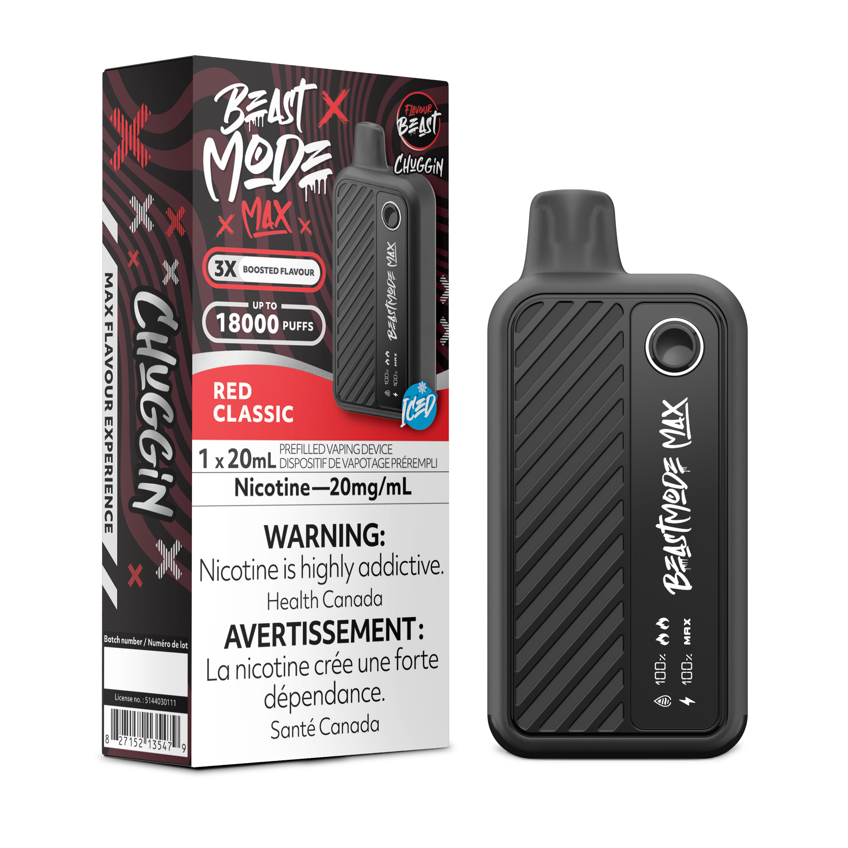CHUGGIN' RED CLASSIC - FLAVOUR BEAST BEAST MODE MAX (20mL)