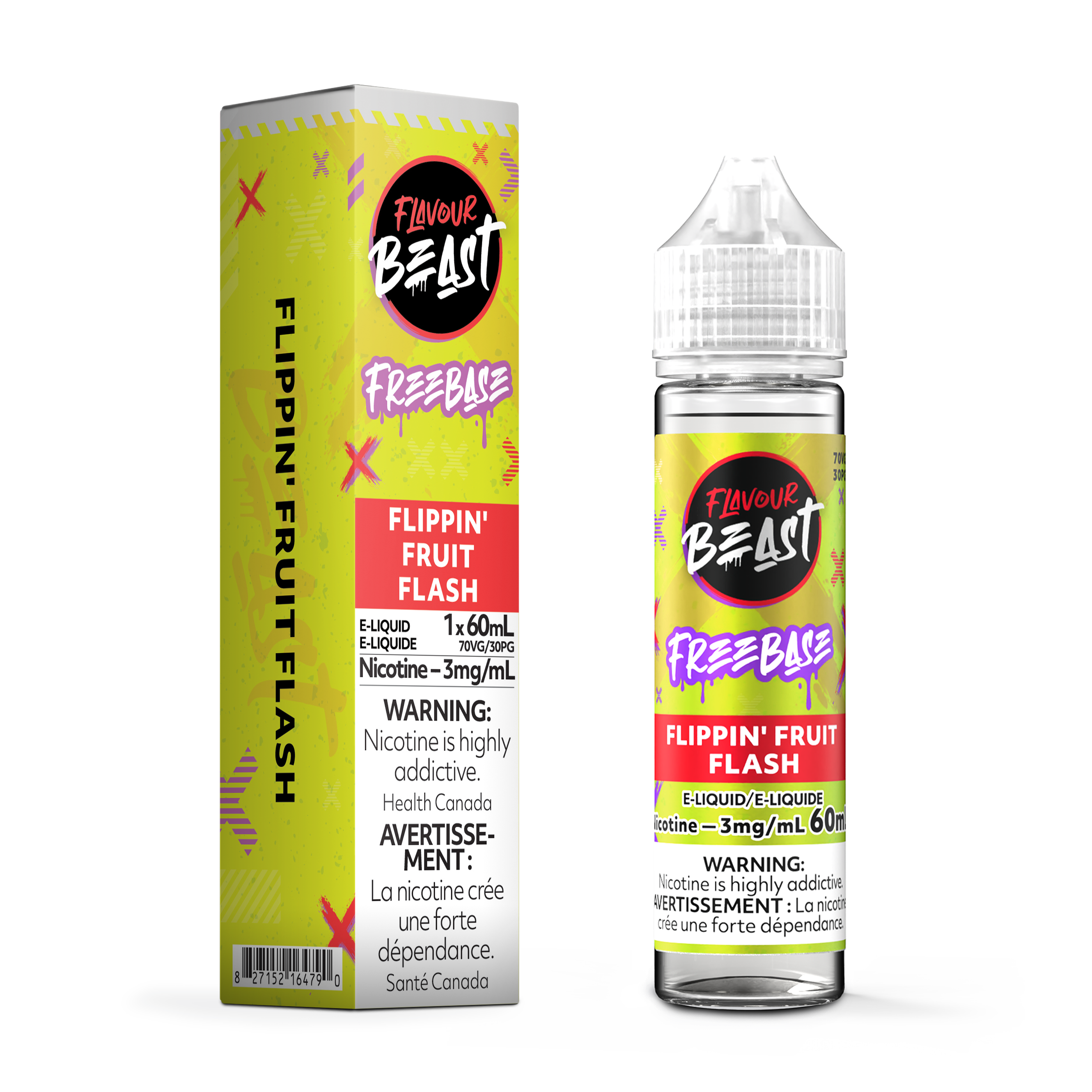 FLIPPIN' FRUIT FLASH - FLAVOUR BEAST FREEBASE E LIQUID (60mL)