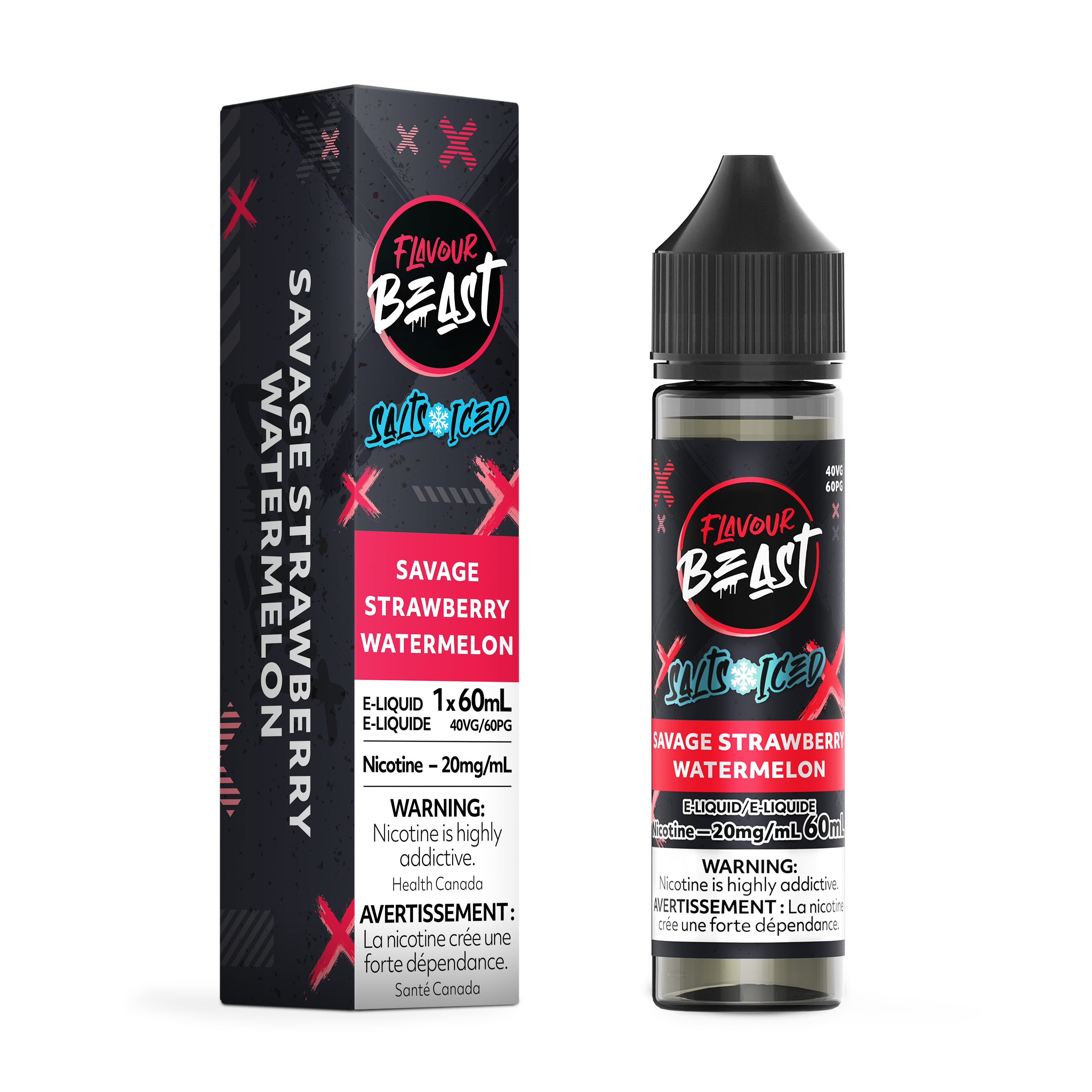 SAVAGE STRAWBERRY WATERMELON - FLAVOUR BEAST E LIQUID (60mL)