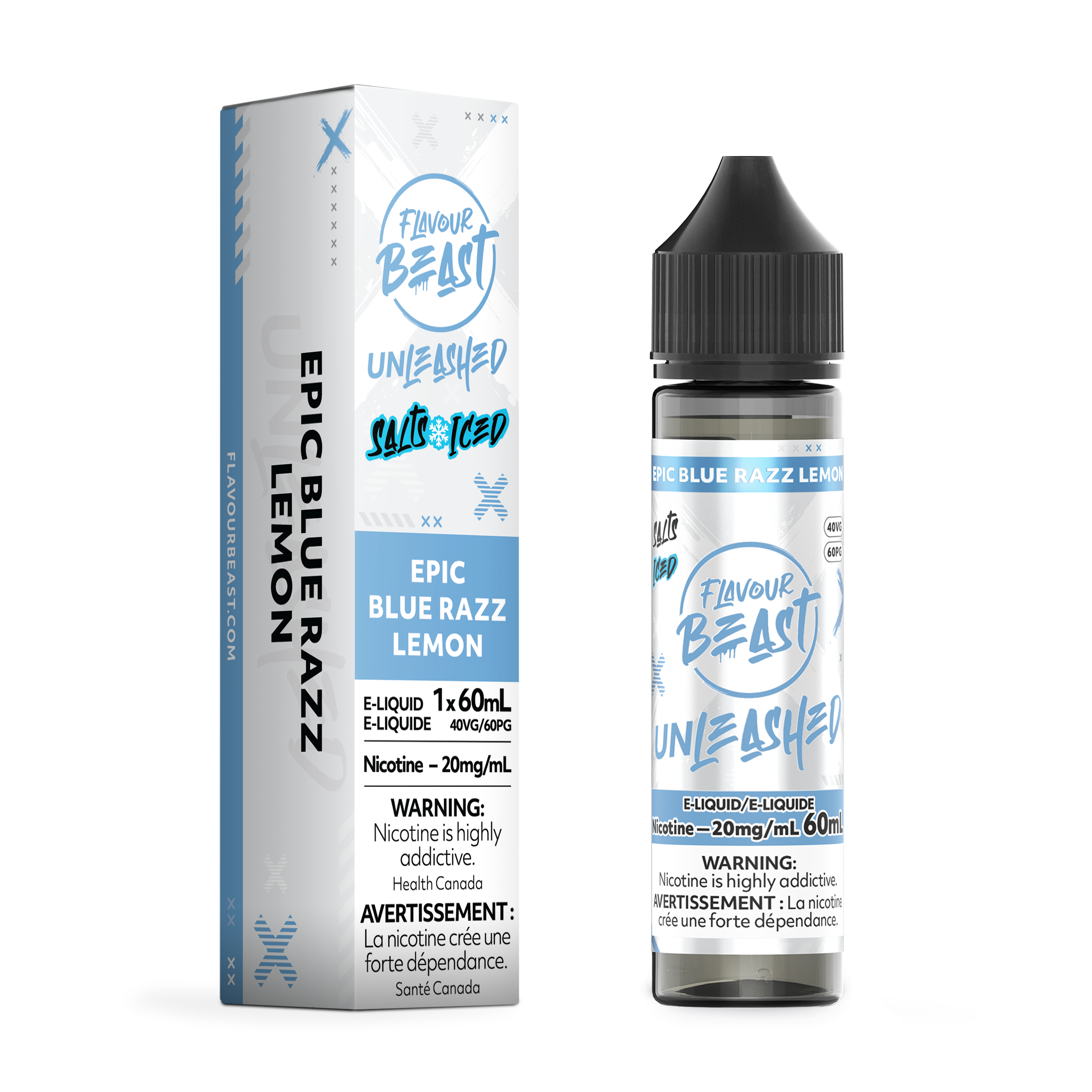 EPIC BLUE RAZZ LEMON (ICED) - FB UNLEASHED E LIQUID (60mL)