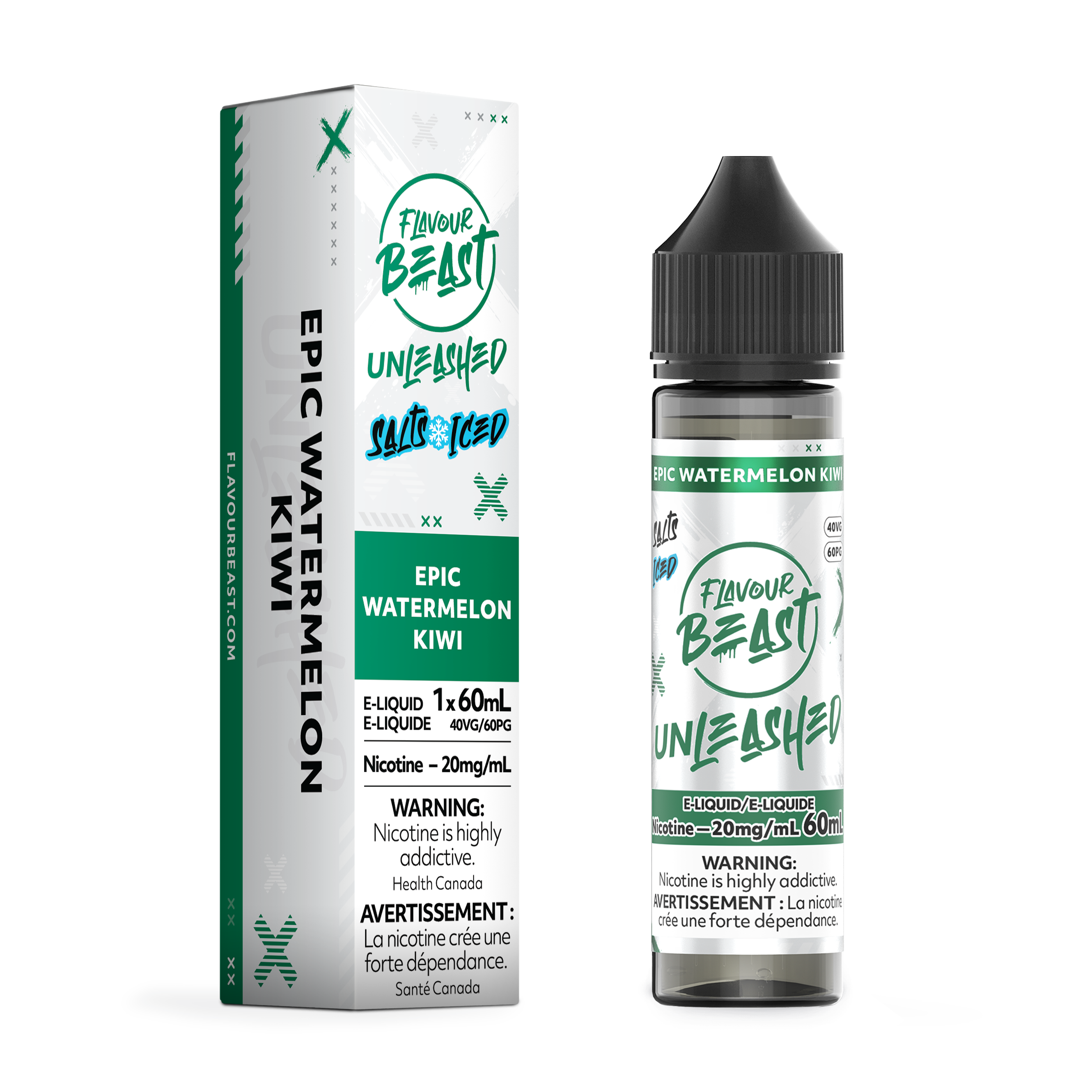EPIC WATERMELON KIWI (ICED) - FB UNLEASHED E LIQUID (60mL)