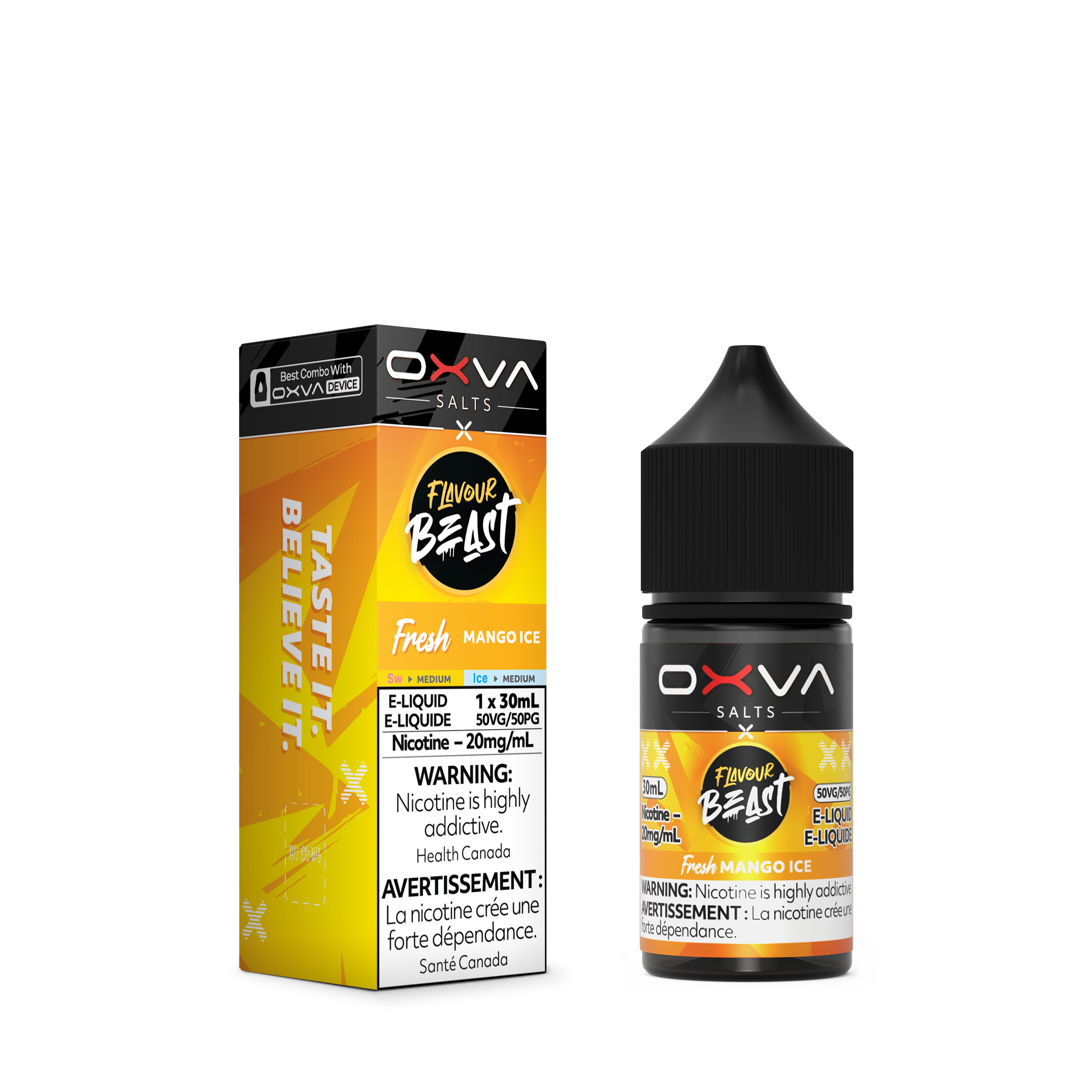MANGO ICE - FLAVOUR BEAST X OXVA FRESH E LIQUID (30mL)