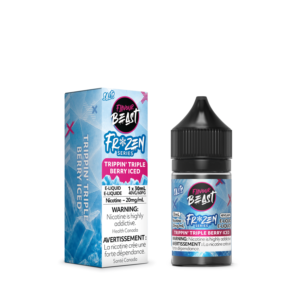 TRIPPIN' TRIPLE BERRY ICED - FLAVOUR BEAST FROZEN E LIQUID (30mL)