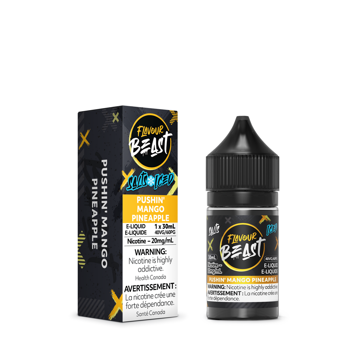 PUSHIN' MANGO PINEAPPLE - FLAVOUR BEAST E LIQUID (30mL)