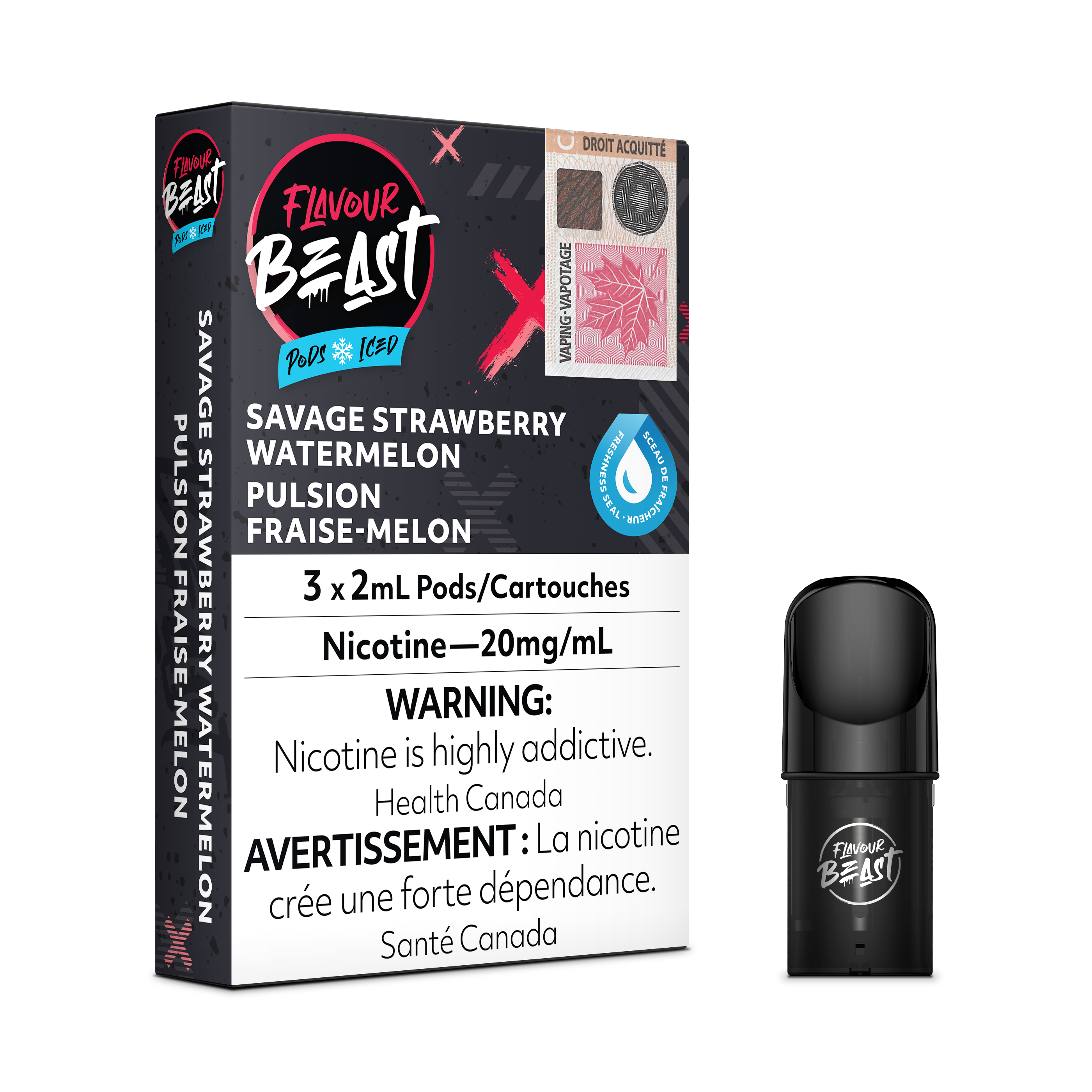 SAVAGE STRAWBERRY WATERMELON - FLAVOUR BEAST PODS