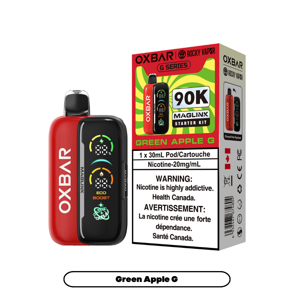 GREEN APPLE G - OXBAR MAGLINK *HYBRID DISPOSABLE STARTER KIT* (DEVICE & POD) (30mL)
