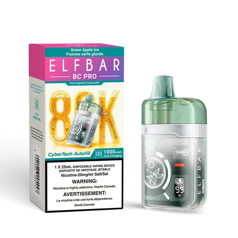 GREEN APPLE ICE - ELFBAR BC PRO 80K (25ML)