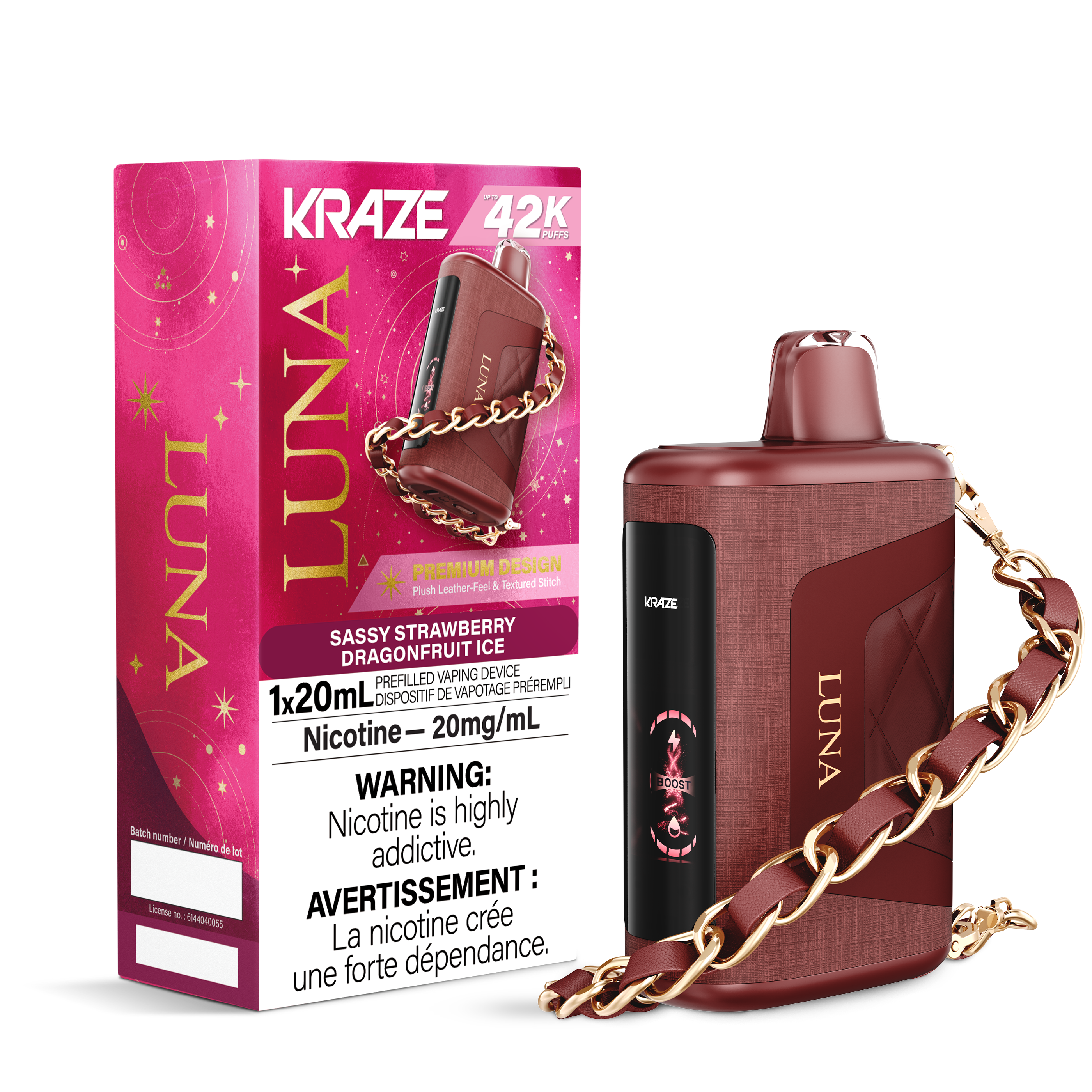 SASSY STRAWBERRY DRAGONFRUIT ICE - KRAZE LUNA