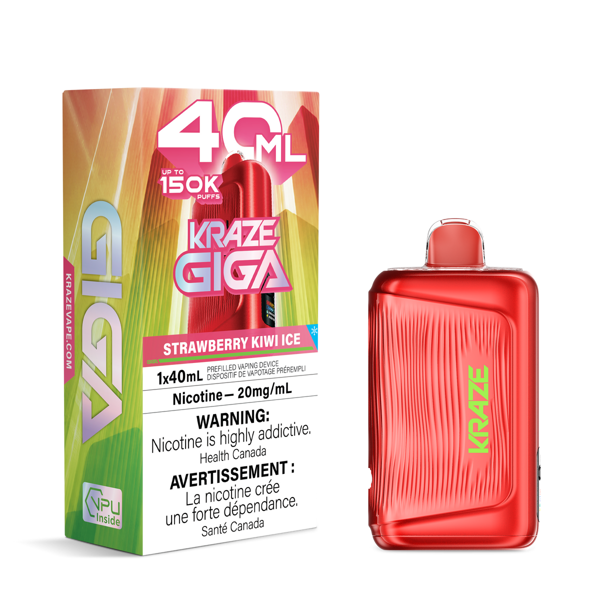 STRAWBERRY KIWI ICE - KRAZE GIGA (40mL)