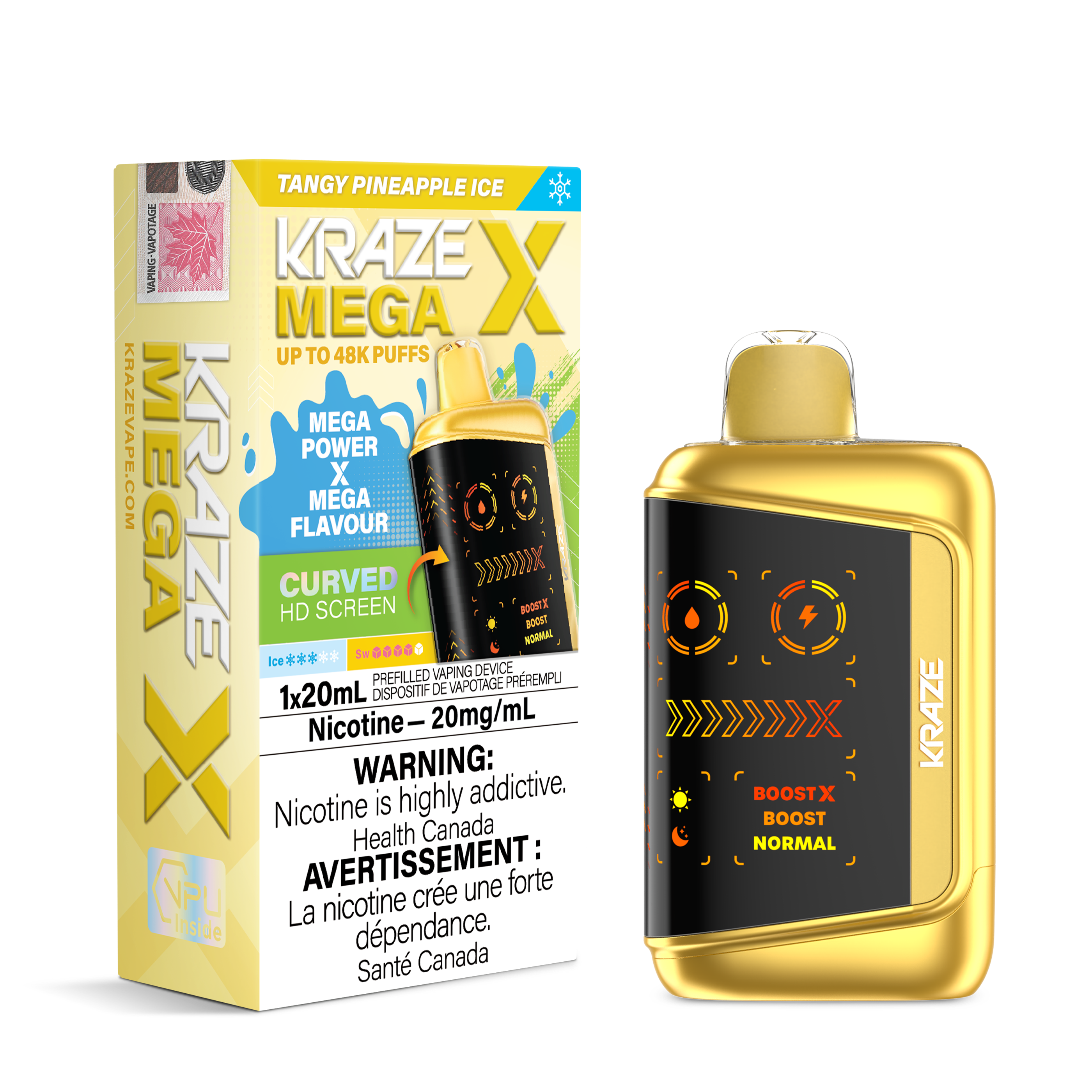 TANGY PINEAPPLE ICE - KRAZE MEGA X (20ML)