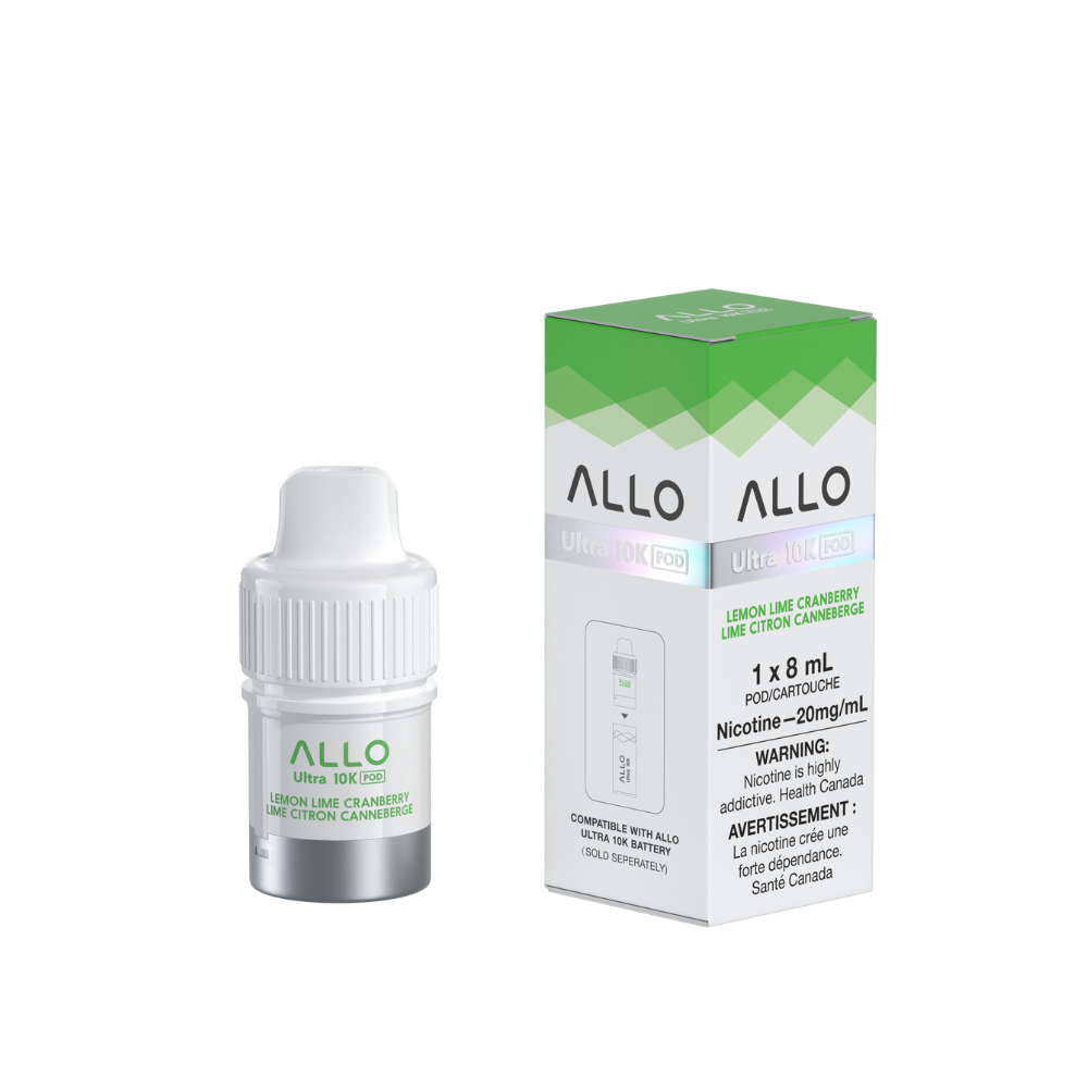 LEMON LIME CRANBERRY - ALLO ULTRA 10K PRE-FILLED PODS (8mL) (POD ONLY, ALLO 10K HYBRID DEVICE REQUIRED)